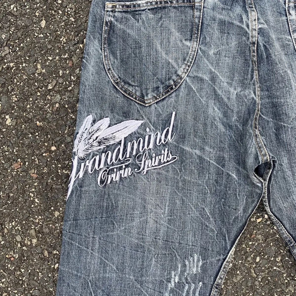 Japanese Brand STORM FADING RARE💥ORIRIN JEANS GRANDMIND Ripped Denim Pants Size US 33 - 10 Thumbnail