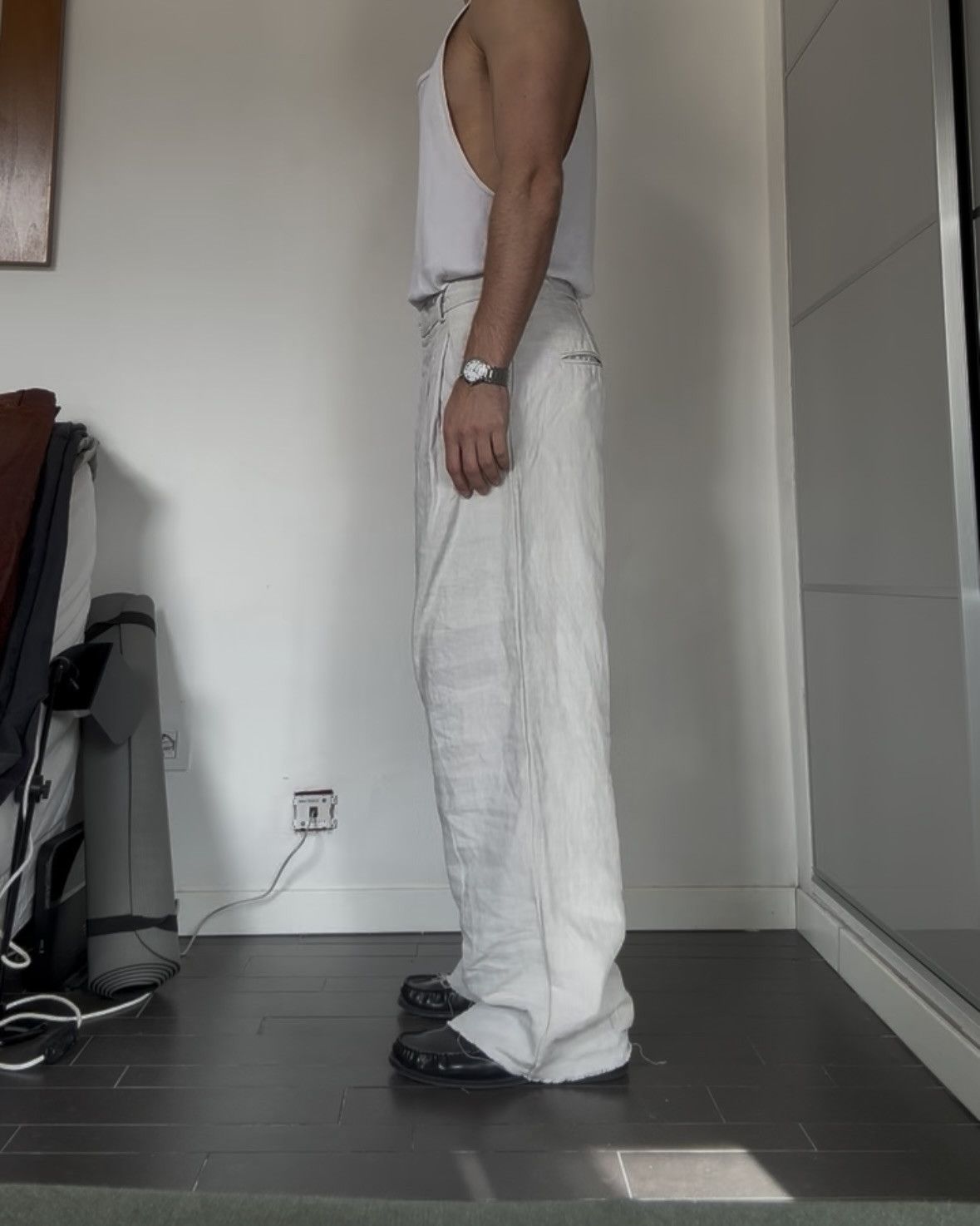 Japanese Brand Japanese Linen Pleated Wide-Leg Loose Straight Trousers Size US 32 / EU 48 - 3 Thumbnail