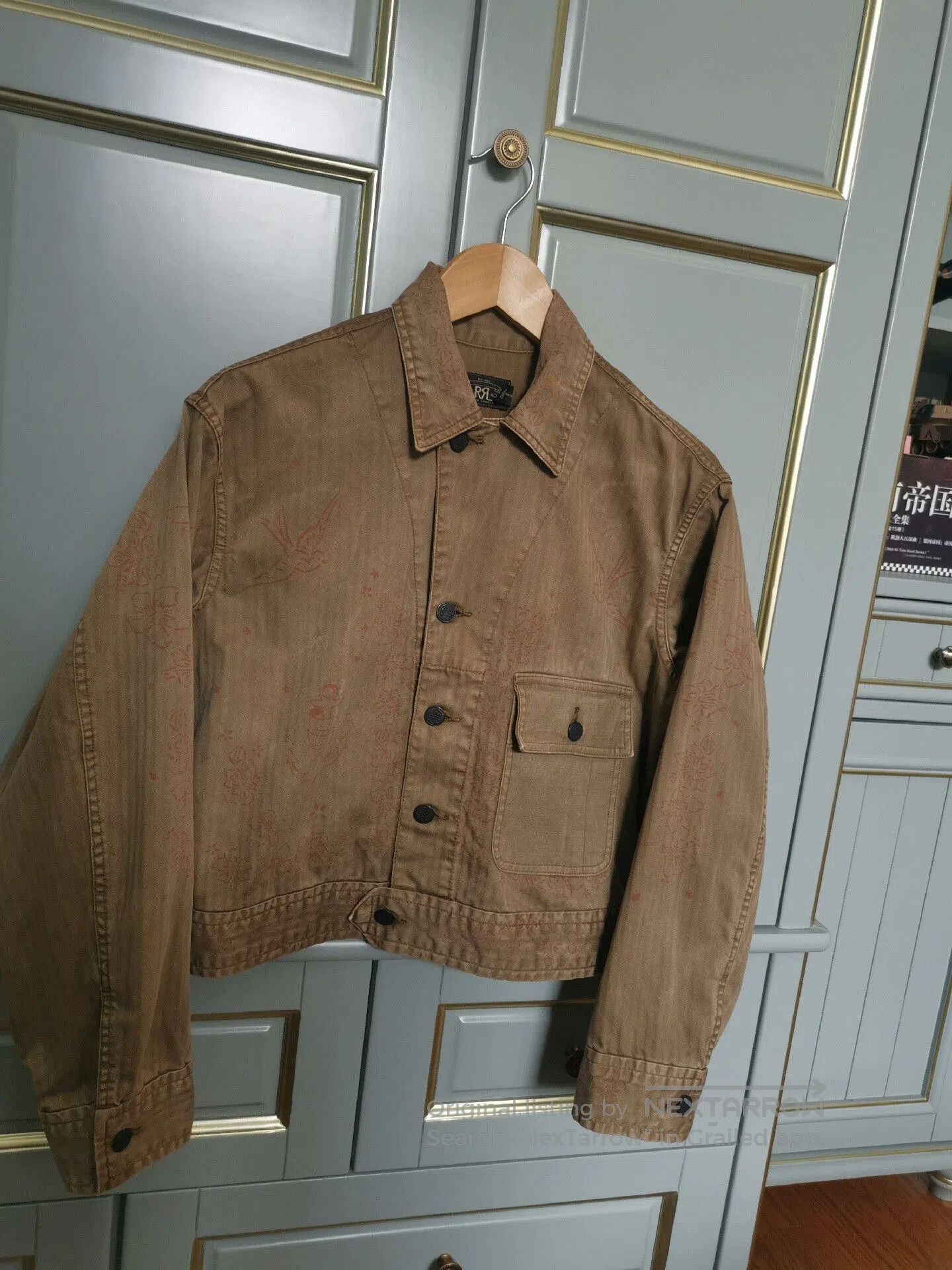 RRL Ralph Lauren RRL Double RL Women's Khaki Printed Jacket. Size US S / EU 44-46 / 1 - 4 Thumbnail