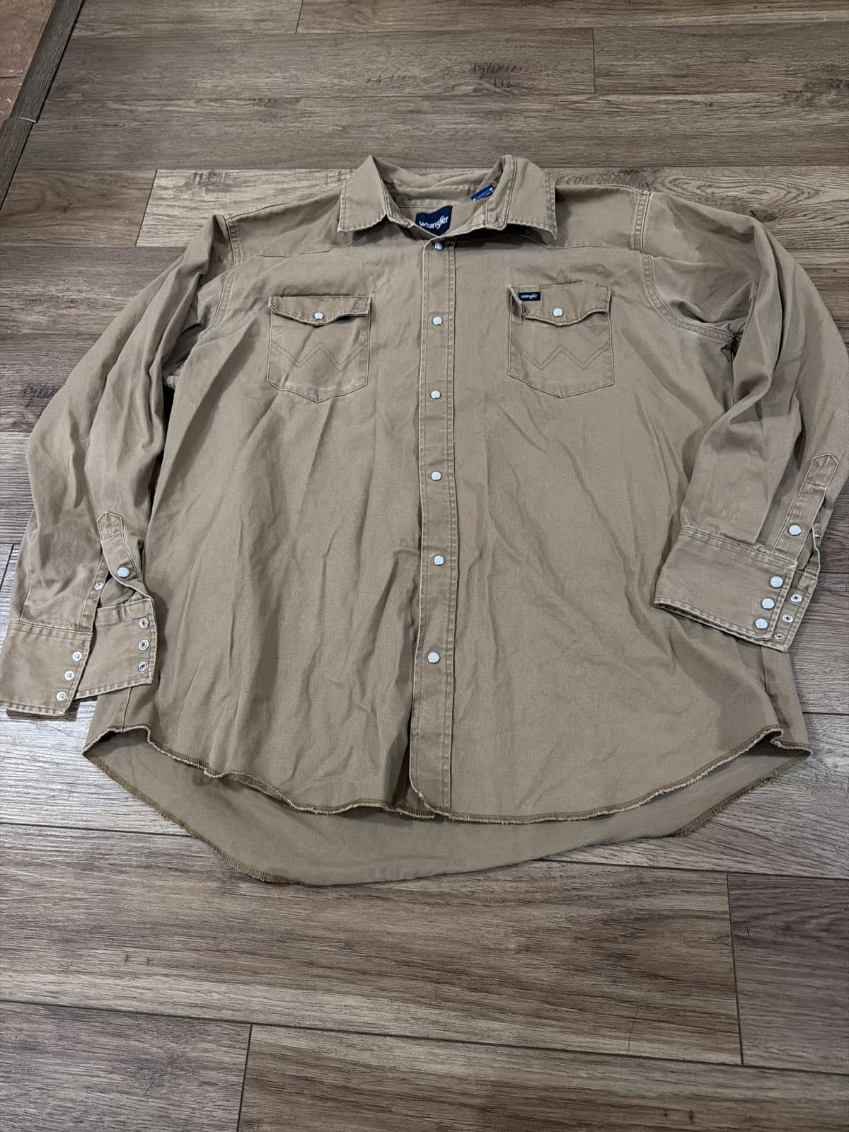 Wrangler Vintage Wrangler Western Brushpopper Cowboy Snap Shirt 90s Size US XXL / EU 58 / 5 - 1 Thumbnail