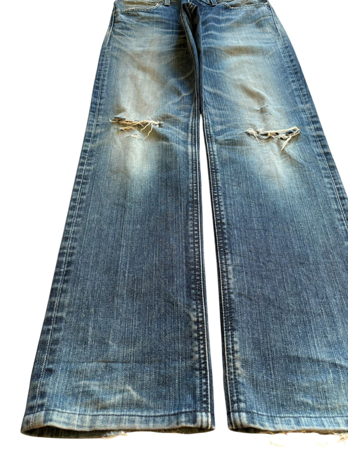 Lee Vintage Lee Rusty Mud Wash Distressed Ripped Jeans Size US 30 / EU 46 - 6 Thumbnail