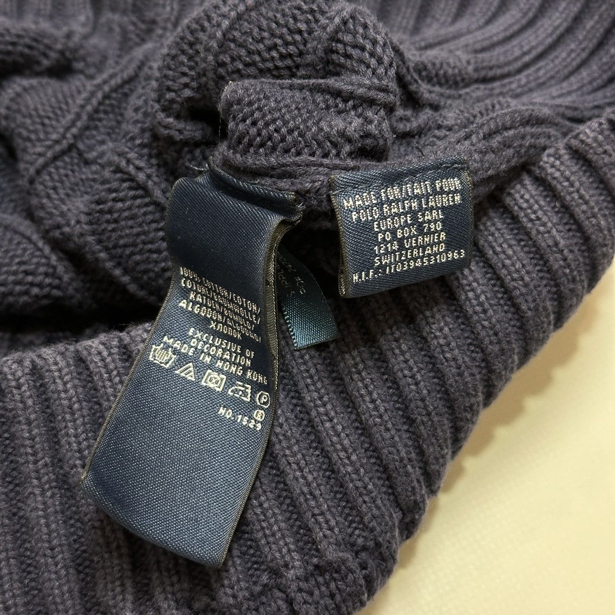 Polo Ralph Lauren Polo Ralph Lauren cable knit blue navy v-neck sweater Size XL / US 12-14 / IT 48-50 - 5 Thumbnail