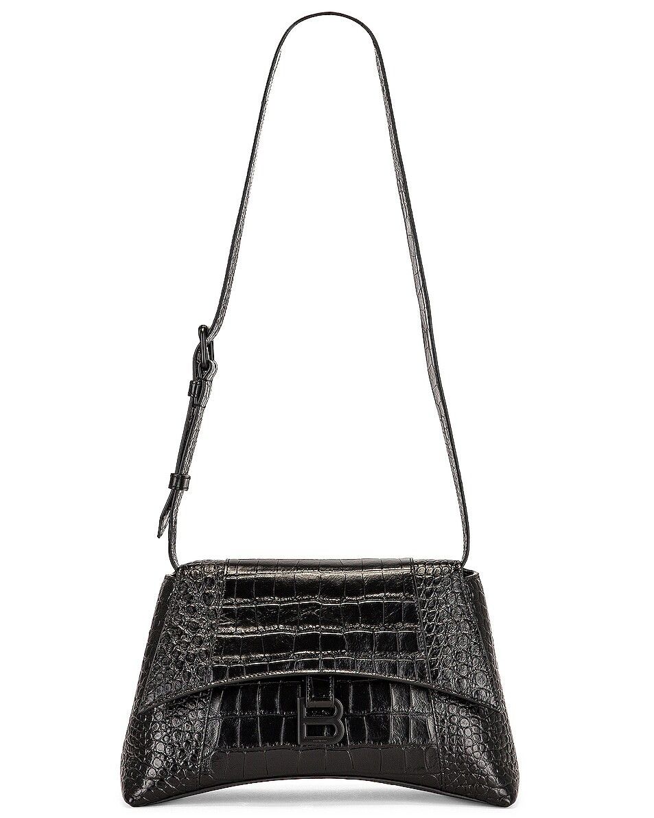 Balenciaga o1mt1gz1124 Size: OS / Downtown Small Shoulder Bag in Black Size ONE SIZE - 8 Thumbnail