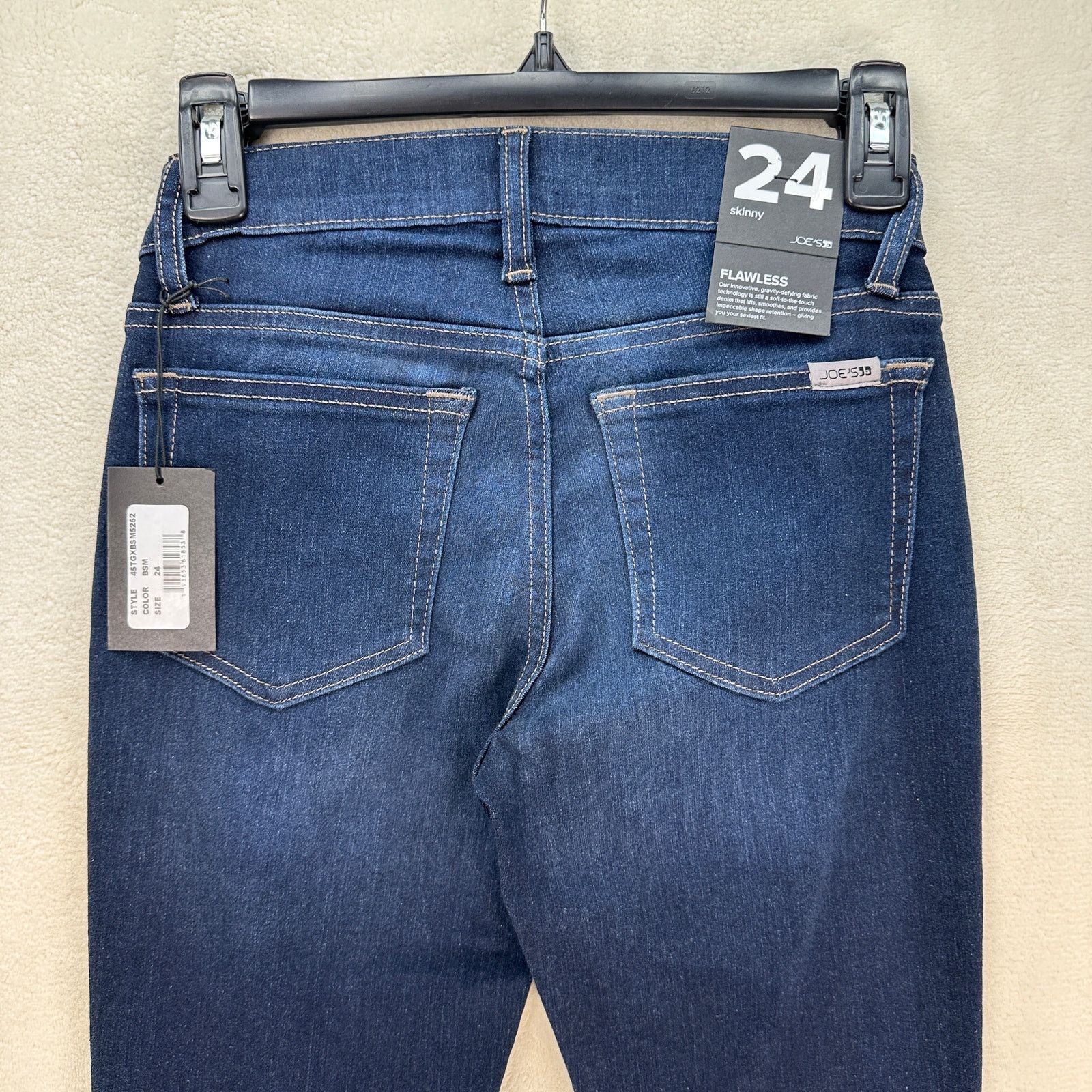 Joe's JOES WOMEN'S 24 FLAWLESS SKINNY JEANS DARK WASH PREMIUM DENI Size 24" / US 00 / IT 34 - 7 Thumbnail