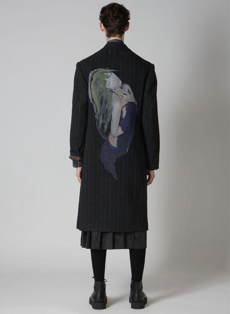 Yohji Yamamoto Yohji Yamamoto PourHomme 24-25AW LOOK5 striped coat Size US M / EU 48-50 / 2 - 6 Thumbnail