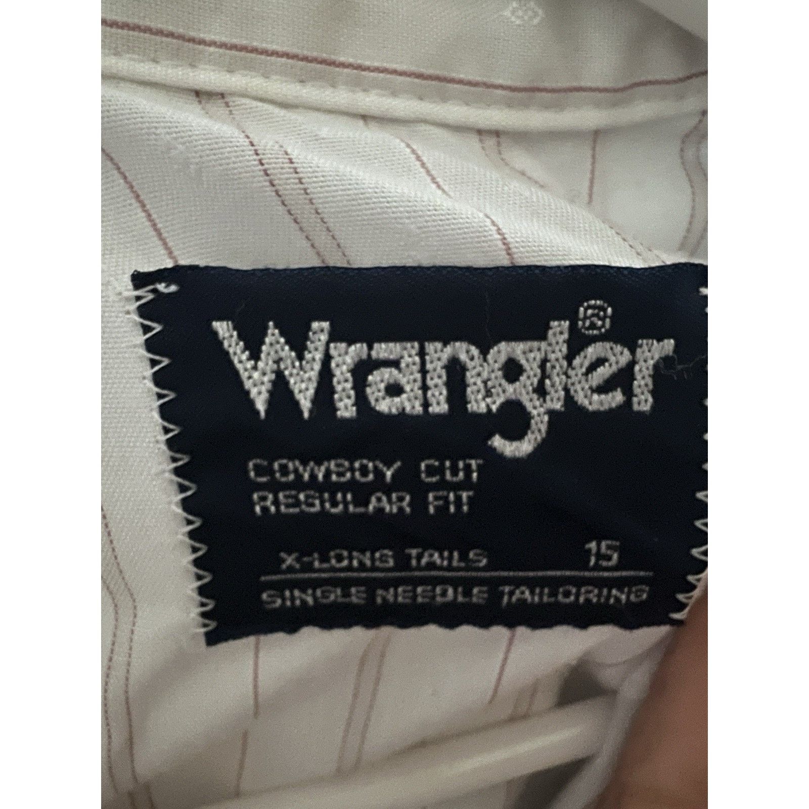 Wrangler Wrangler Cowboy Cut White Striped Pearl Snap Shirt Medium Size US M / EU 48-50 / 2 - 7 Thumbnail