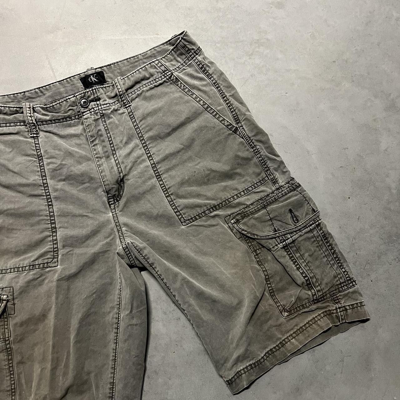 Calvin Klein Crazy Vintage Y2K/2000s Baggy Grunge Skater Style Calvin Klein grey Cargo Pants! Size US 36 / EU 52 - 3 Thumbnail