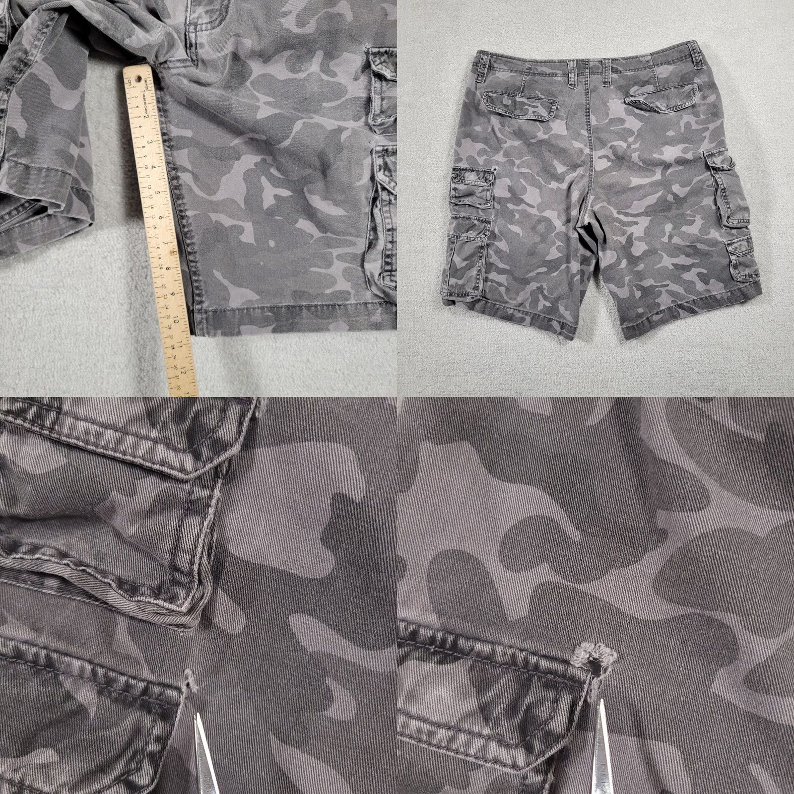 AMO VINTAGE NOBO No Boundaries Shorts Mens 40 Cargo Gray Camo Grunge Streetwear Skater Mens Size US 40 / EU 56 - 9 Thumbnail