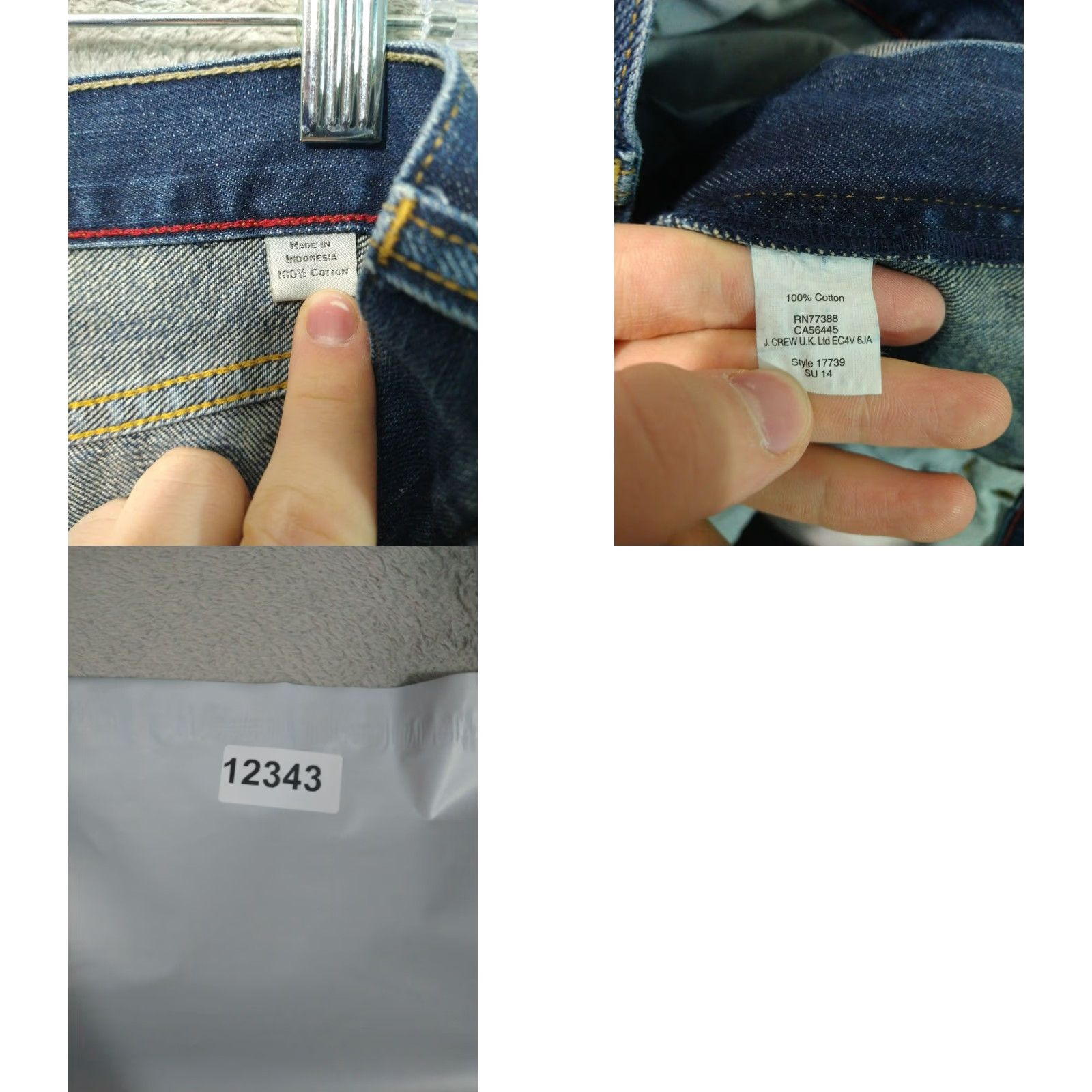 J.Crew J Crew Jeans Mens 36x34 Blue Denim Slim Straight Leg Mid Rise Dark Wash Size US 36 / EU 52 - 8 Thumbnail