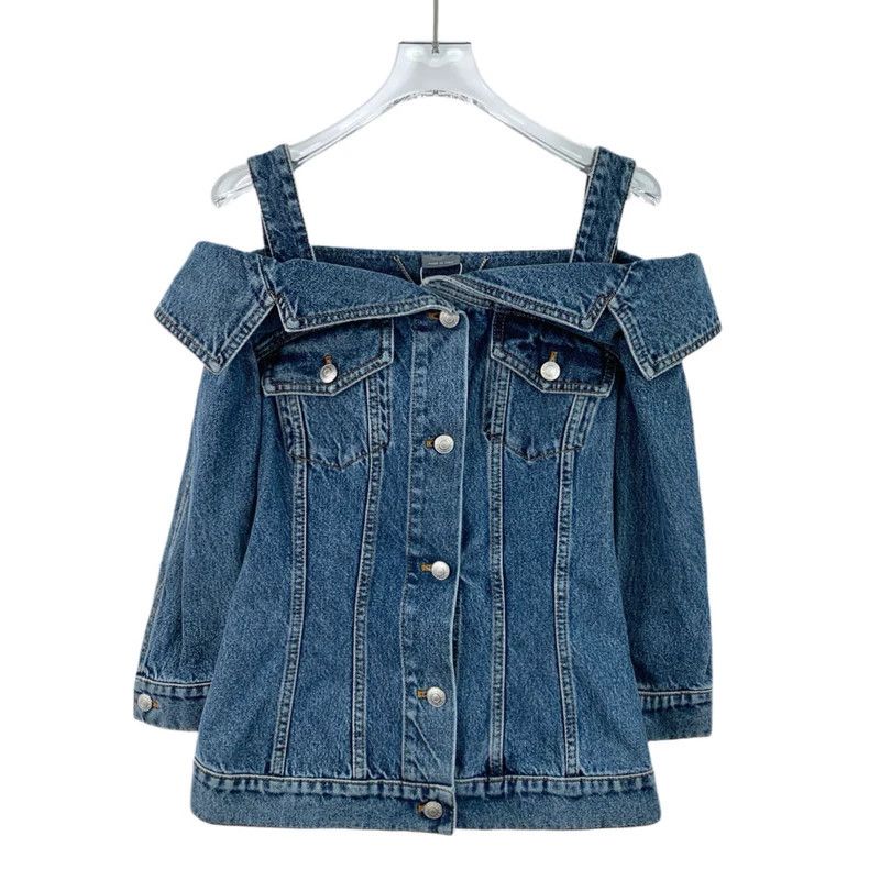Alexander McQueen Alexander Mcqueen Blue strap off-the-shoulder cotton long- Size XS / US 0-2 / IT 36-38 - 1 Thumbnail