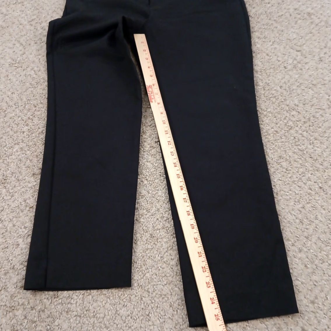 Vintage Chico's Cropped Pants Womens Size 6 US Black Flat Front Pockets Business Straight Leg 31x25 Modern Cropped Size 28" / US 6 / IT 42 - 6 Thumbnail