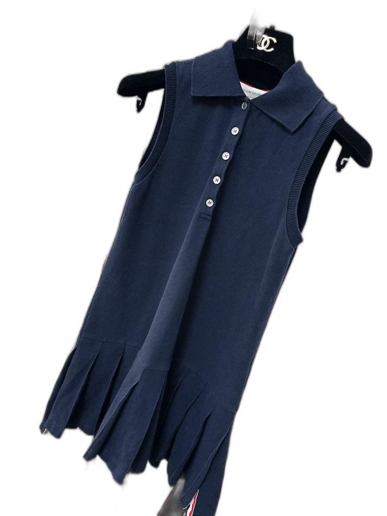 Thom Browne Thom Browne Sleeveless Polo Dress Navy Size M / US 6-8 / IT 42-44 - 1 Thumbnail