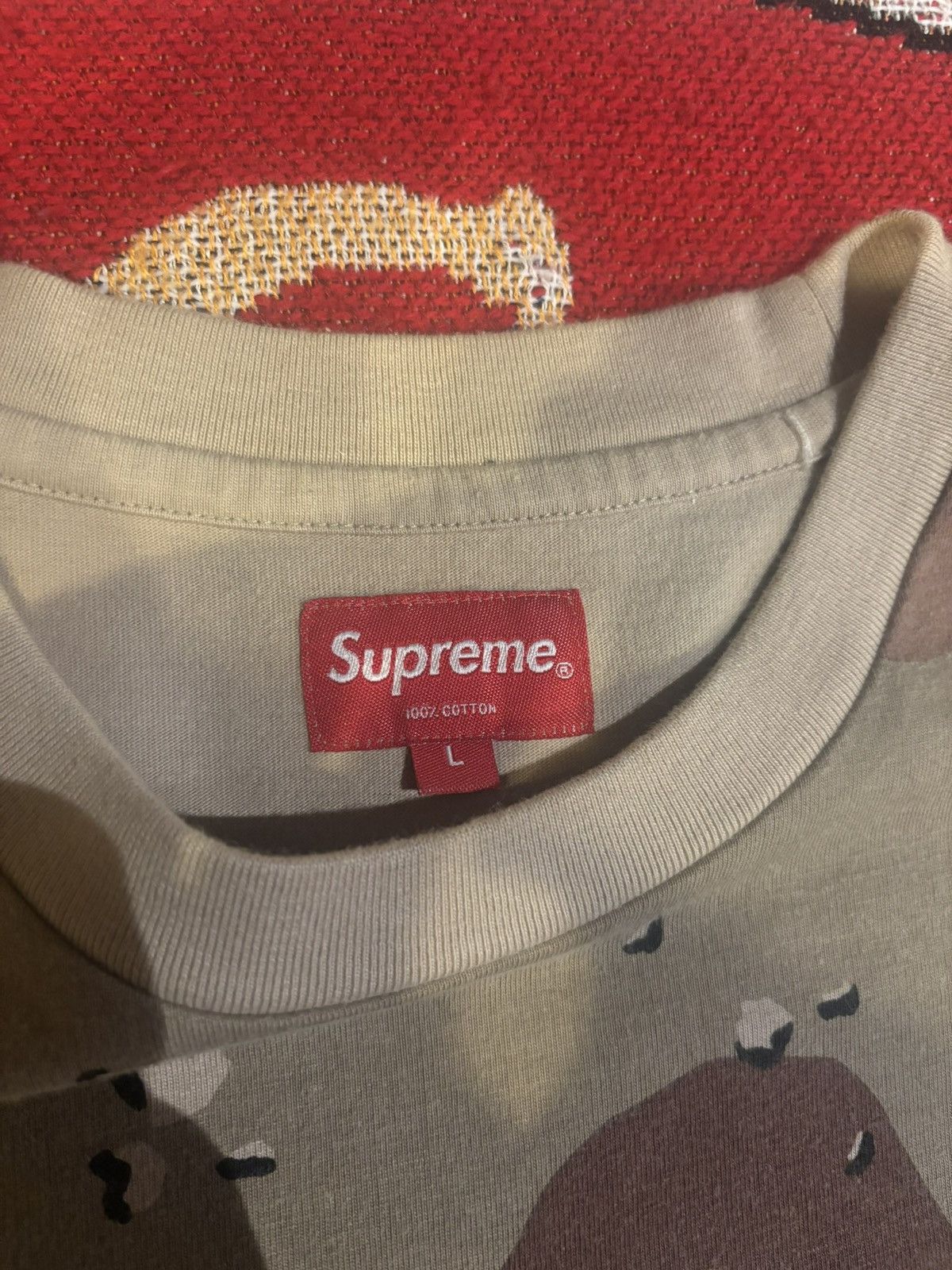Supreme 2019 Supreme Collection Desert Camo Athletic Label T-Shirt Size US L / EU 52-54 / 3 - 5 Thumbnail
