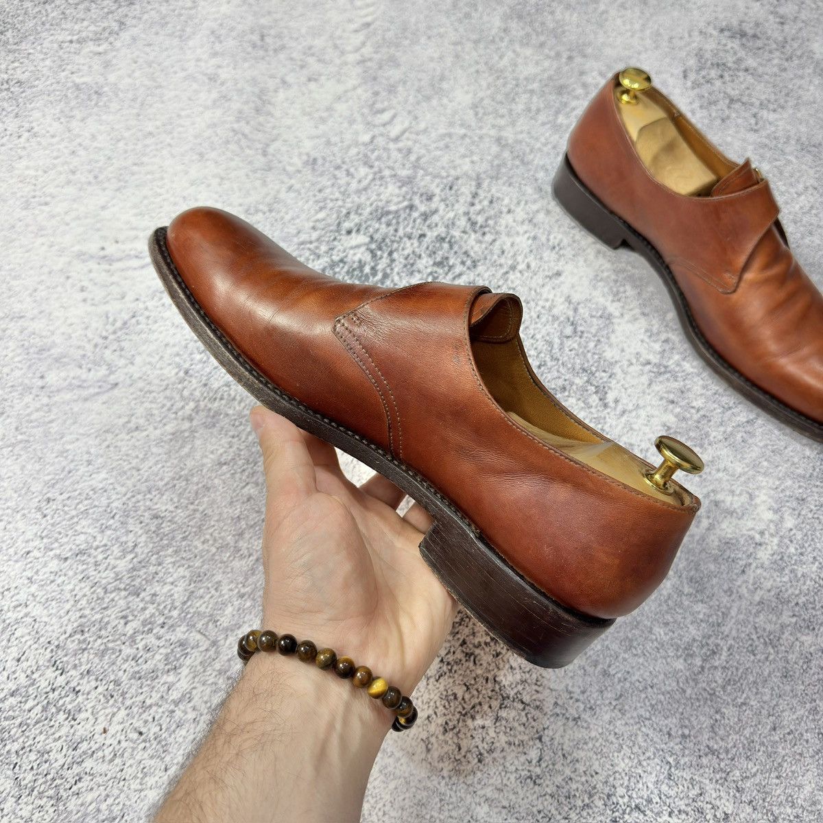 Bexley × Designer × Handmade Bexley Mens Buckle Shoes Monk Straps US9 UK8 Size US 9 / EU 42 - 5 Thumbnail