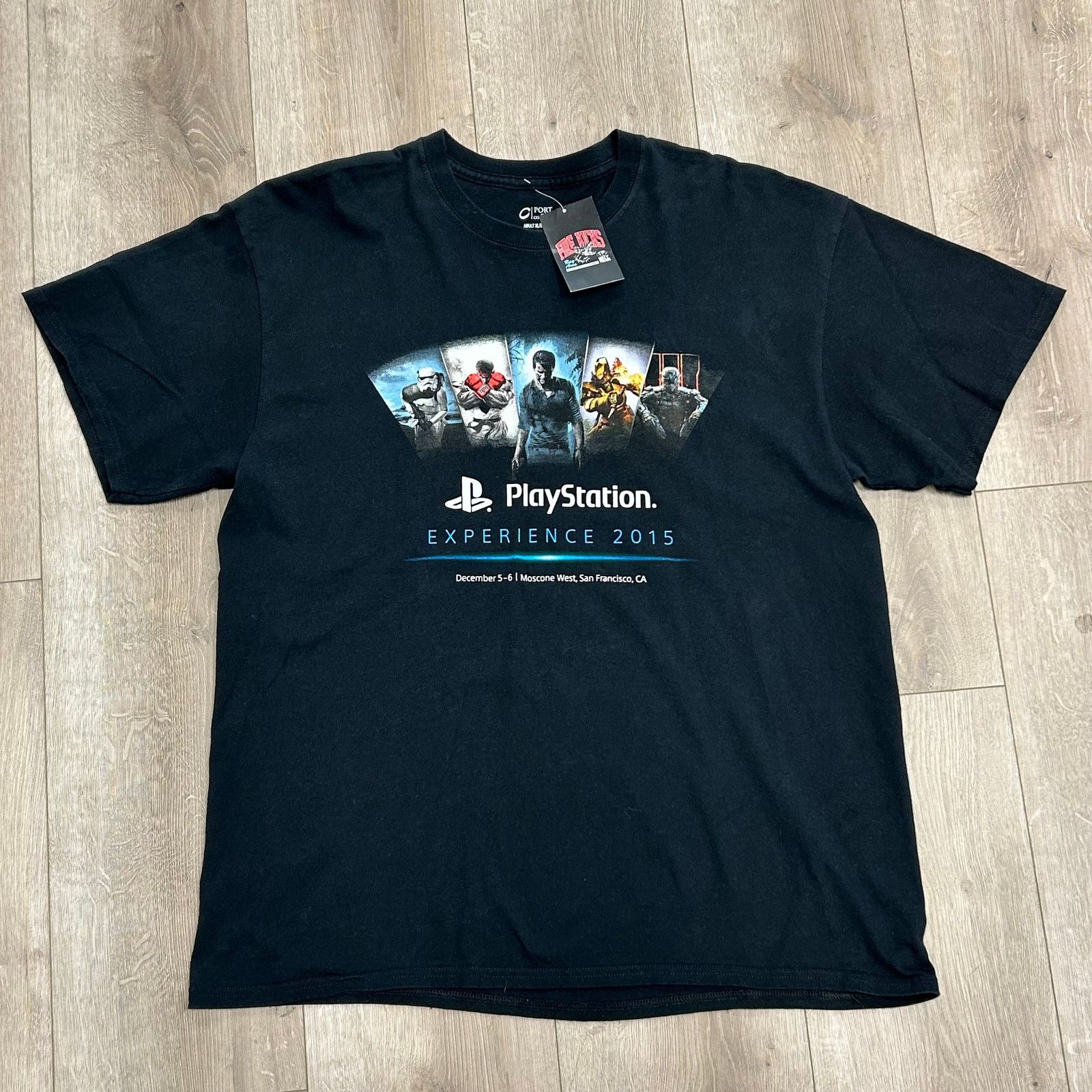 Playstation Vintage Playstation Game Experience 2015 Black Tee Shirt XL Size US XL / EU 56 / 4 - 1 Thumbnail