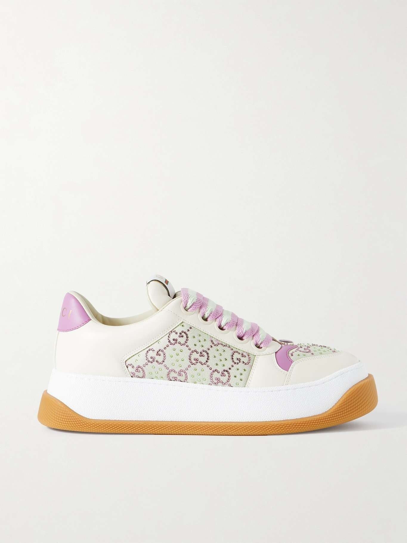 Gucci Screener GG Crystals Canvas Sneakers SIZE 36.5