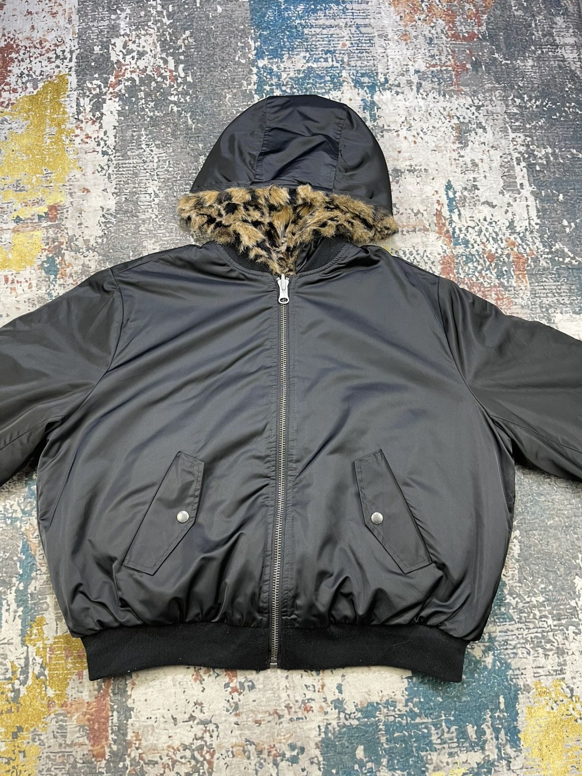 American Eagle Outfitters American Eagle Outfitters Leopard Fur Reversible Bombers Size US S / EU 44-46 / 1 - 2 Thumbnail