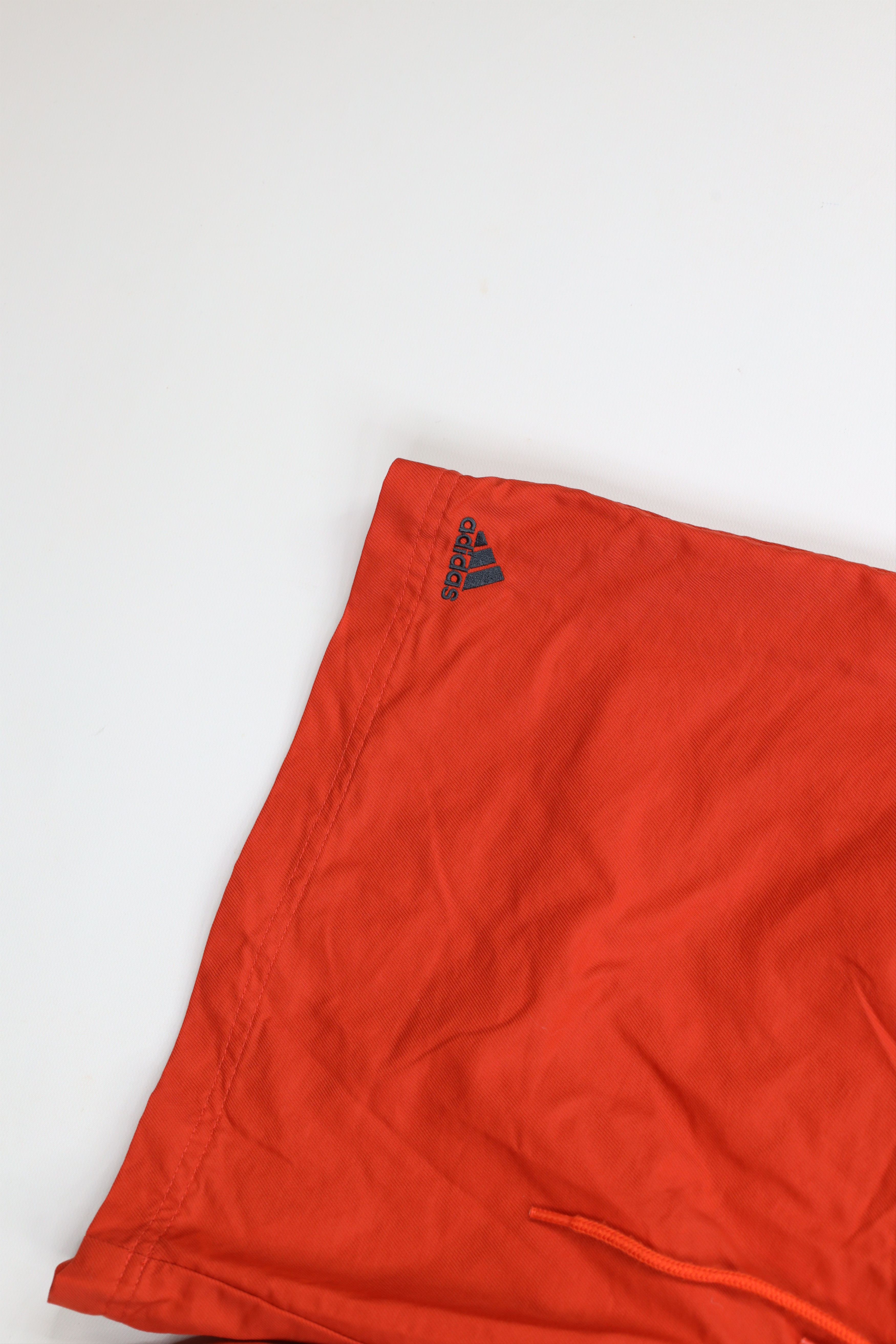 Adidas × Vintage Vintage 90s Adidas Striped Above Knee Shorts Orange Nylon Size US 34 / EU 50 - 5 Thumbnail