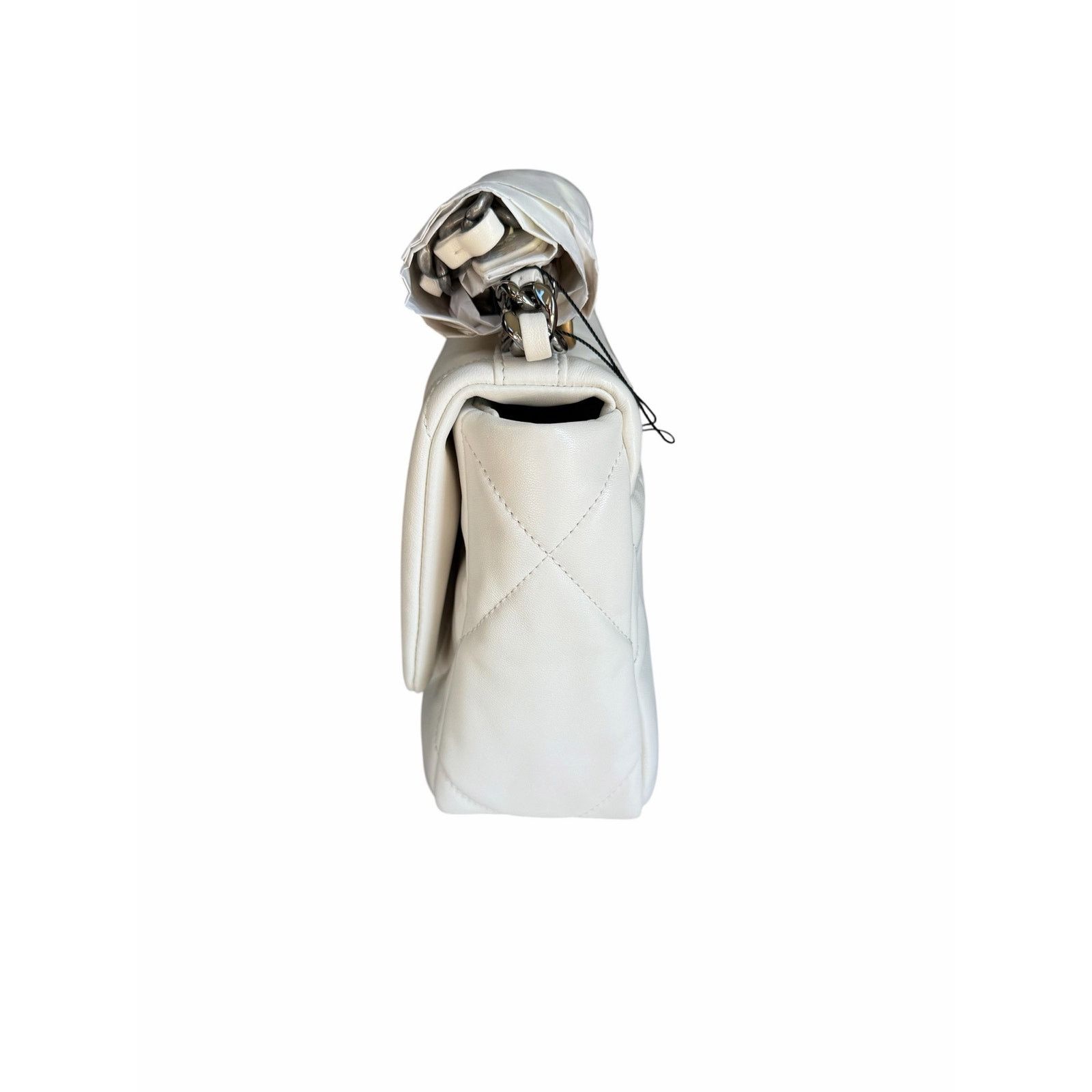 Chanel Chanel medium 19 flap bag white lambskin gold & silver tone Size ONE SIZE - 5 Thumbnail