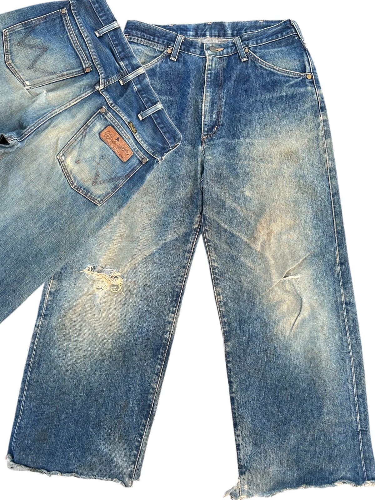 Japanese Brand × Kapital × Vintage Wrangler Selvedge Baggy Vintage Distressed Denim jeans Size US 30 / EU 46 - 1 Thumbnail