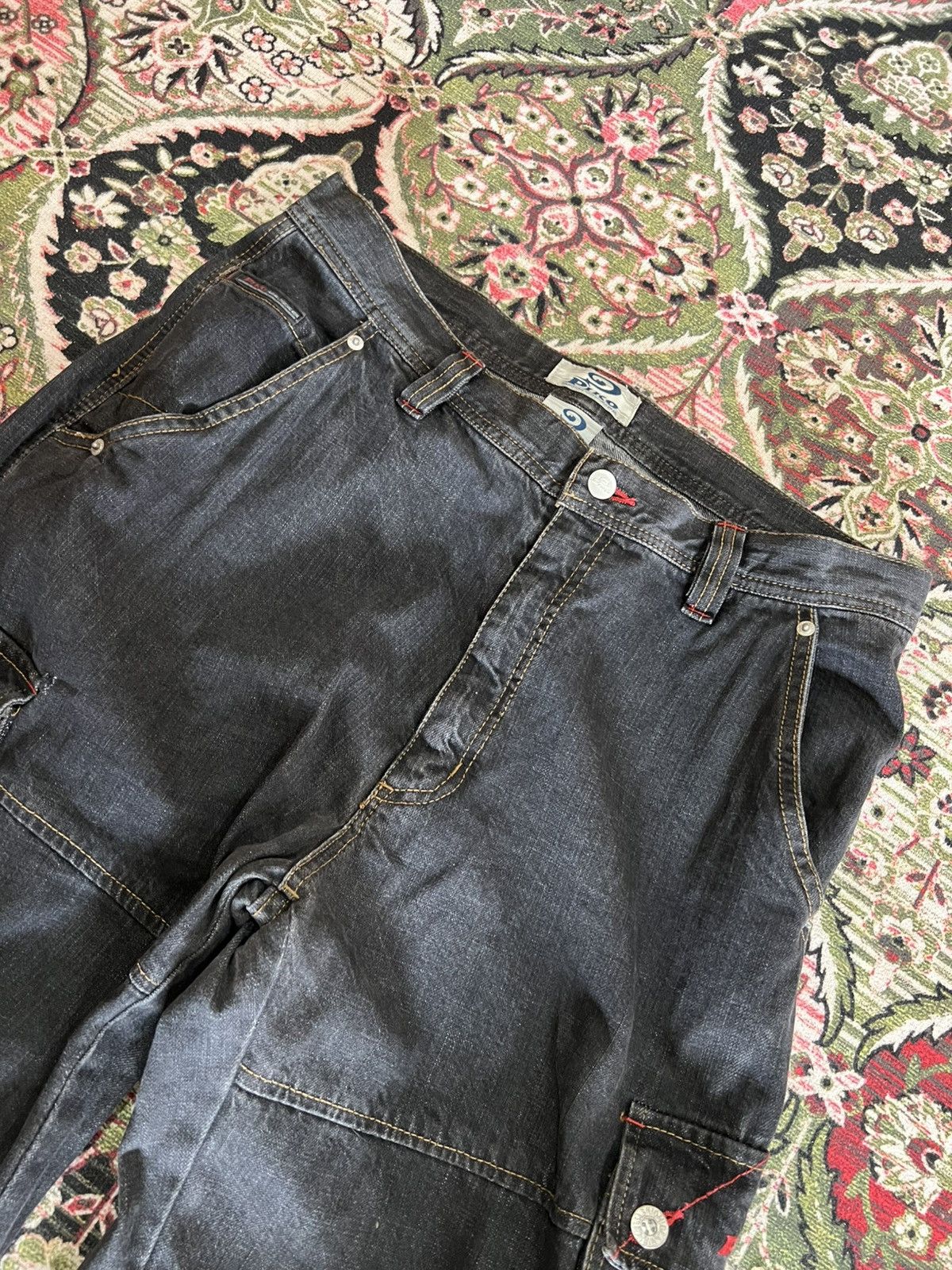Japanese Brand Vintage Piko Baggy Hawaiian Cargo Jean Size US 34 / EU 50 - 5 Thumbnail