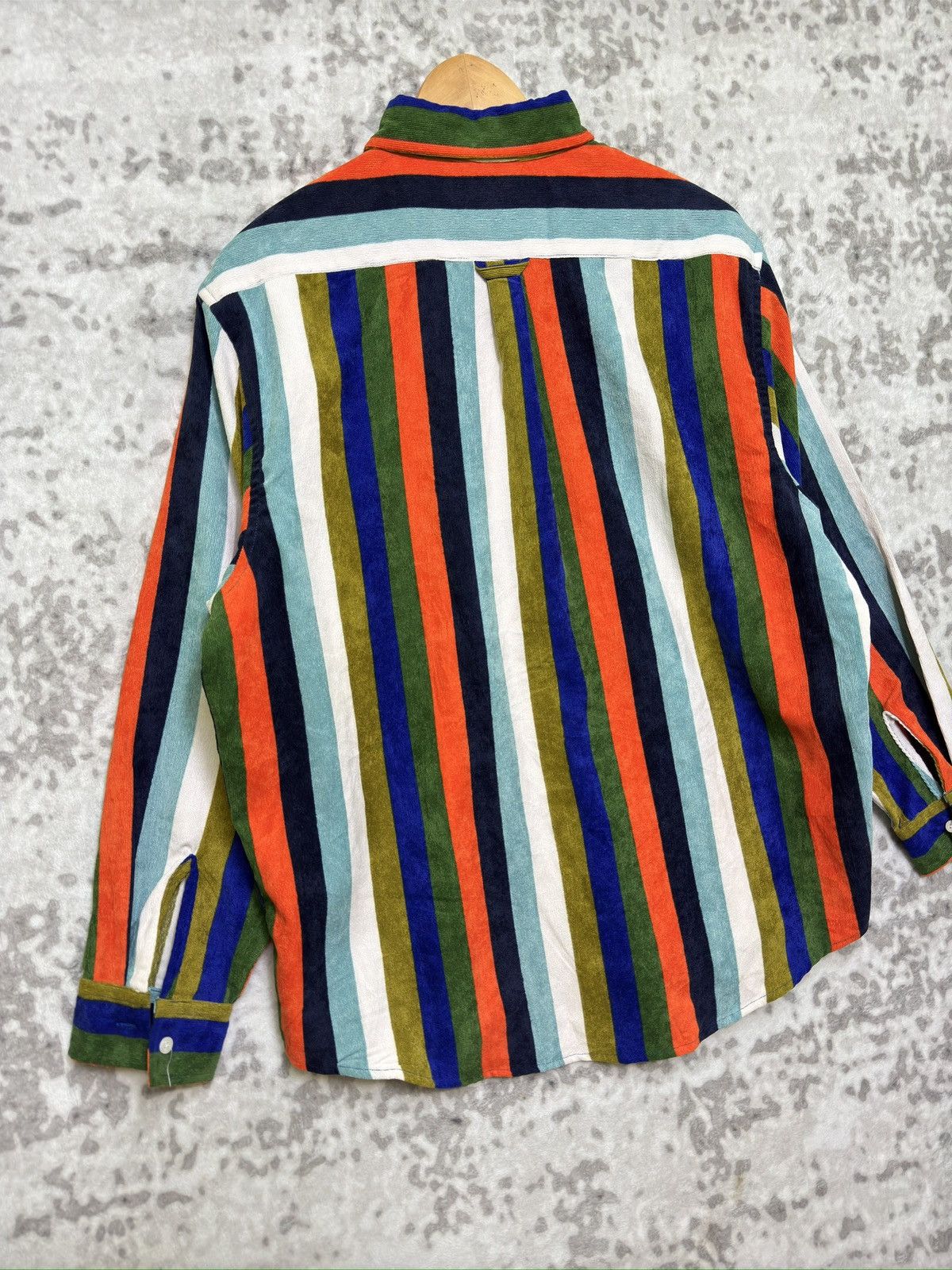 Japanese Brand Temptation Stripe Colour way Pattern Button Up Long Sleeve Size US XL / EU 56 / 4 - 6 Thumbnail