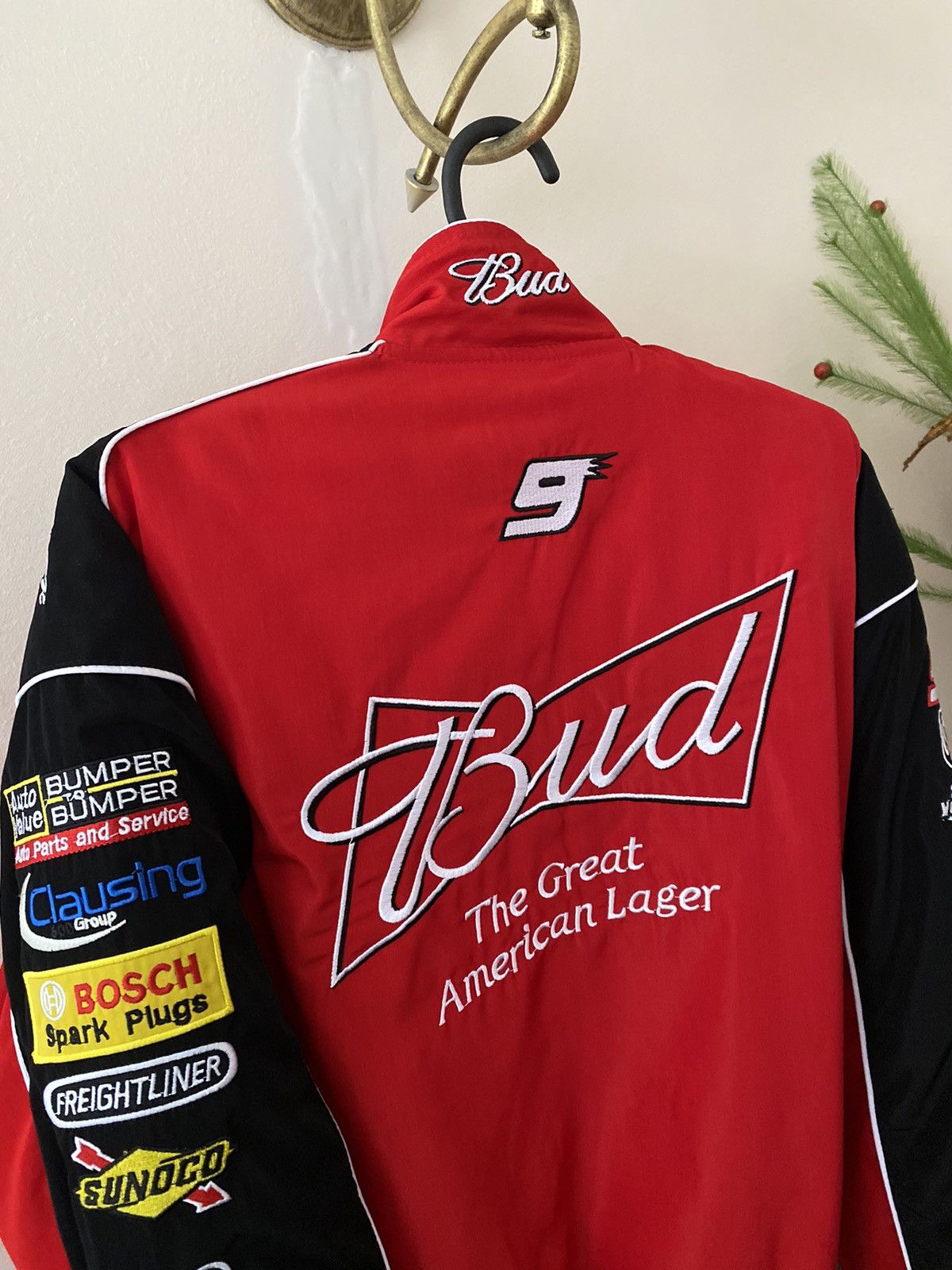 NASCAR Vintage NASCAR BUD Budweiser Racing Jacket Big Logo F1 Size US XL / EU 56 / 4 - 8 Thumbnail