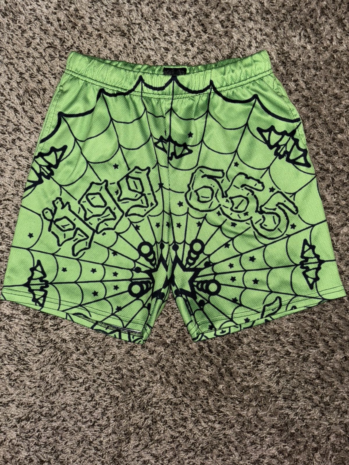 999 Club x Sp5der Shorts Green
