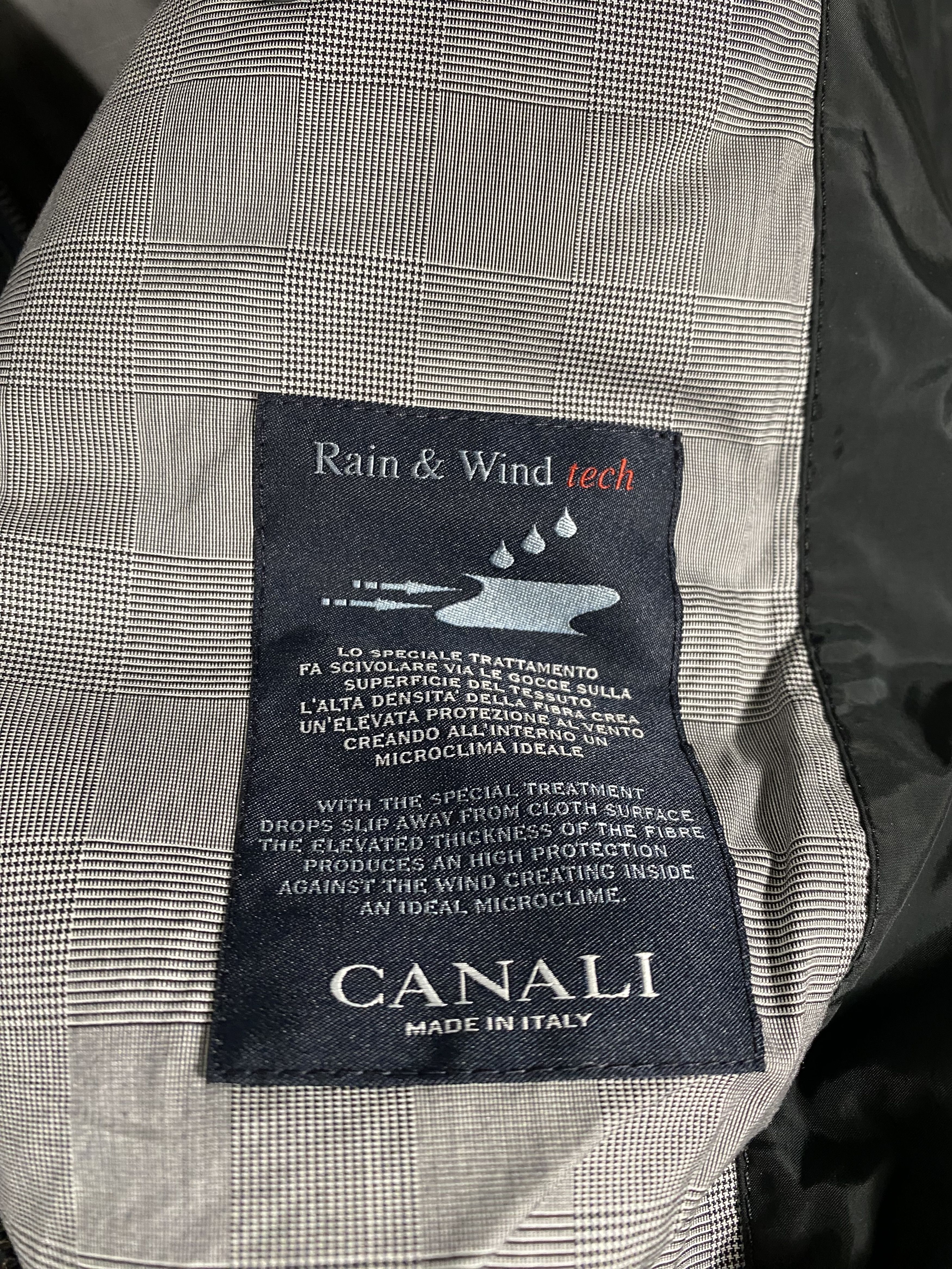 Canali Canali Rain and Wind Tech Black Nylon Jacket Size US M / EU 48-50 / 2 - 6 Thumbnail