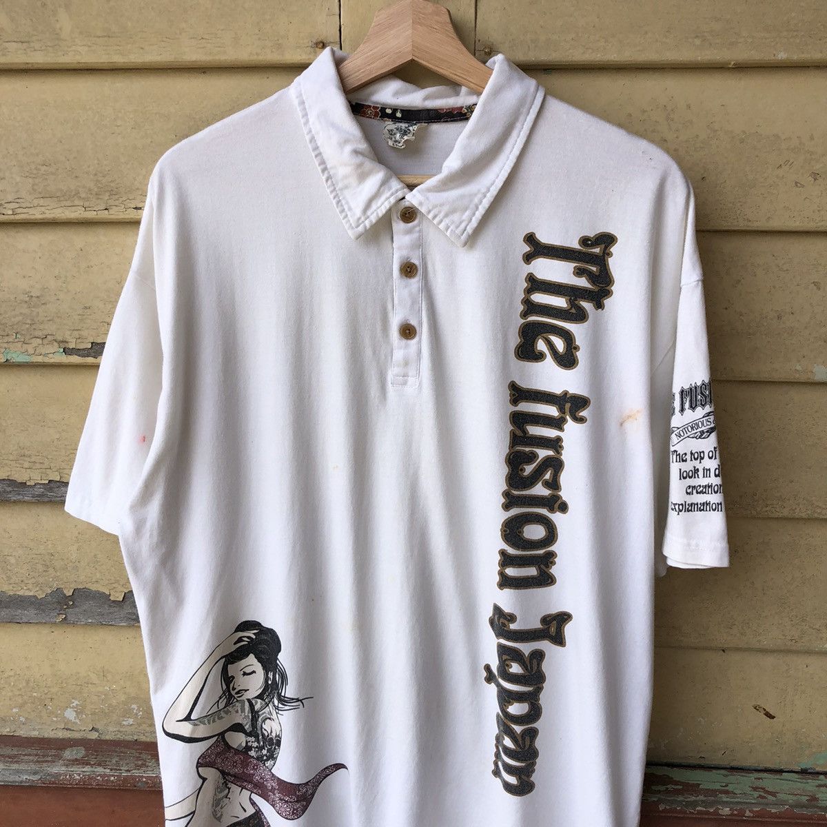 Hysteric Glamour Japanese Breakout Freedom Yakuza Girl Polo Tshirt Size US XL / EU 56 / 4 - 9 Thumbnail