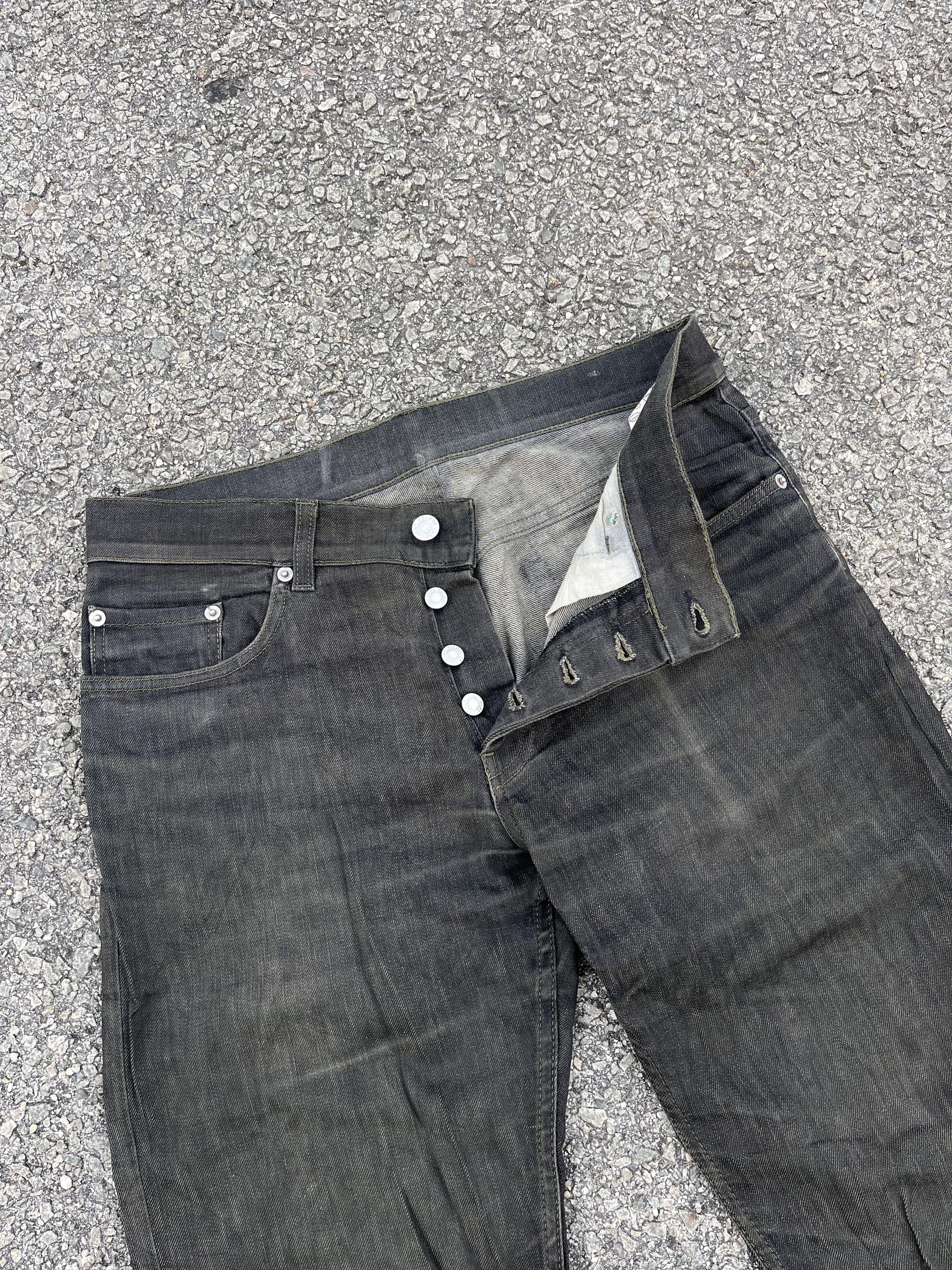 Helmut Lang × Vintage Vtg 90s Helmut Lang Black Dirt Low Waist Contour Fit Size US 31 - 6 Thumbnail