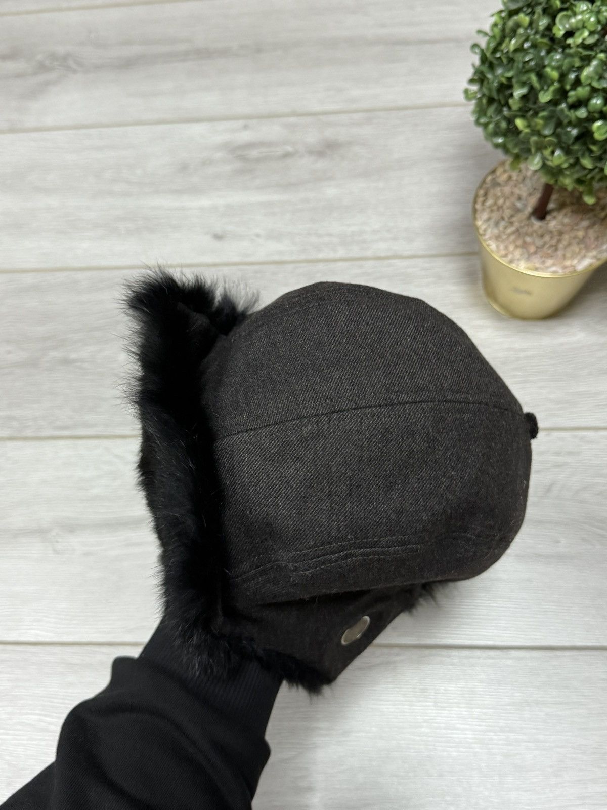 Hugo Boss Hugo Boss real rabbit fur + wool RARE ushanka hat Size ONE SIZE - 8 Thumbnail