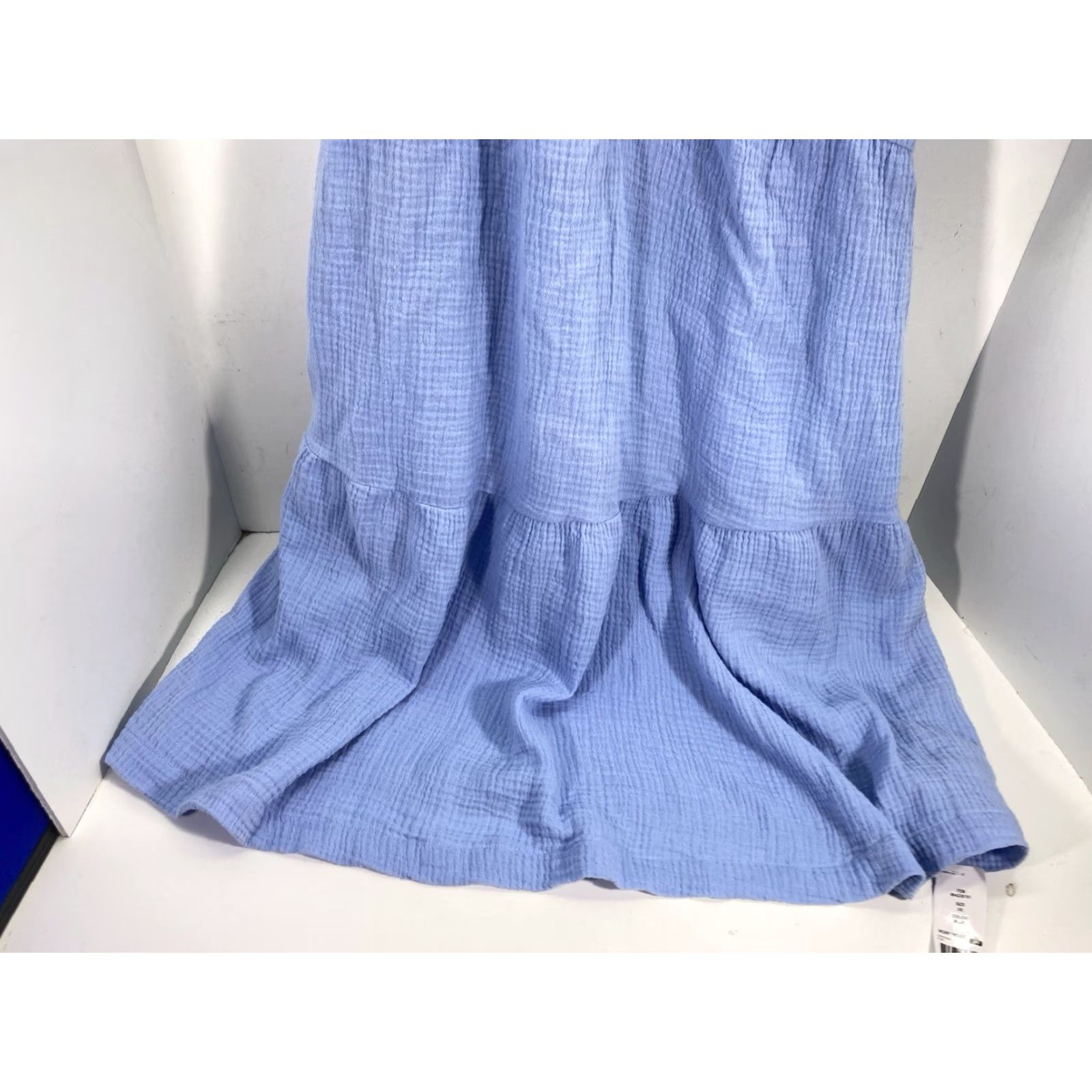 Gap Gap Gauze Tiered Dress Women XS Blue Short Sleeve Pockets Crinkled NWT Maxi Dress Size 26" / US 2 / IT 38 - 3 Thumbnail
