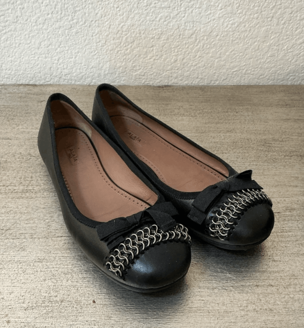 Alaia Vintage Alaïa Black Ballet Flats Size US 8 / IT 38 - 1 Thumbnail
