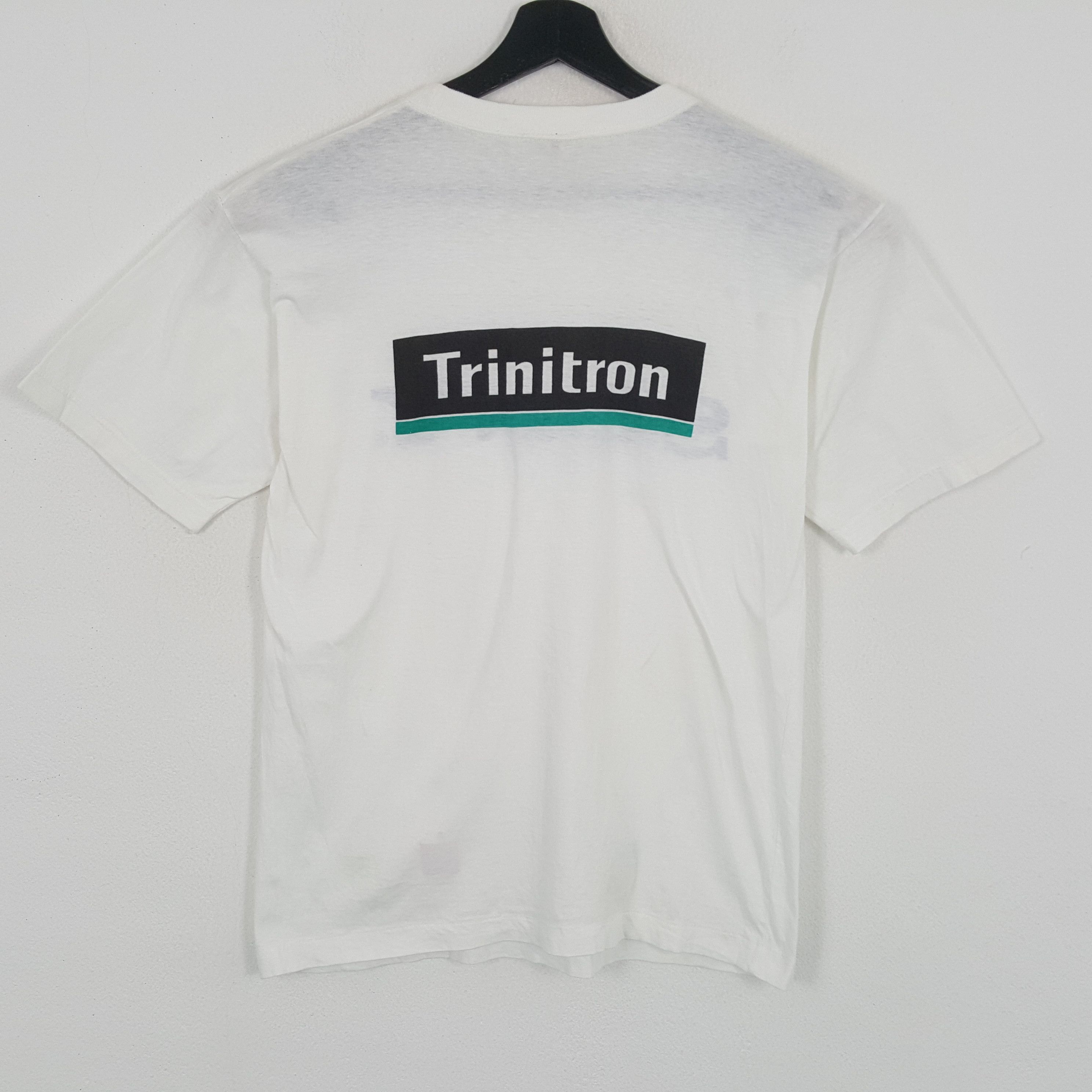 Sony × Vintage SONY TRINITRON Center Spellout Design Tshirt Size US M / EU 48-50 / 2 - 3 Thumbnail