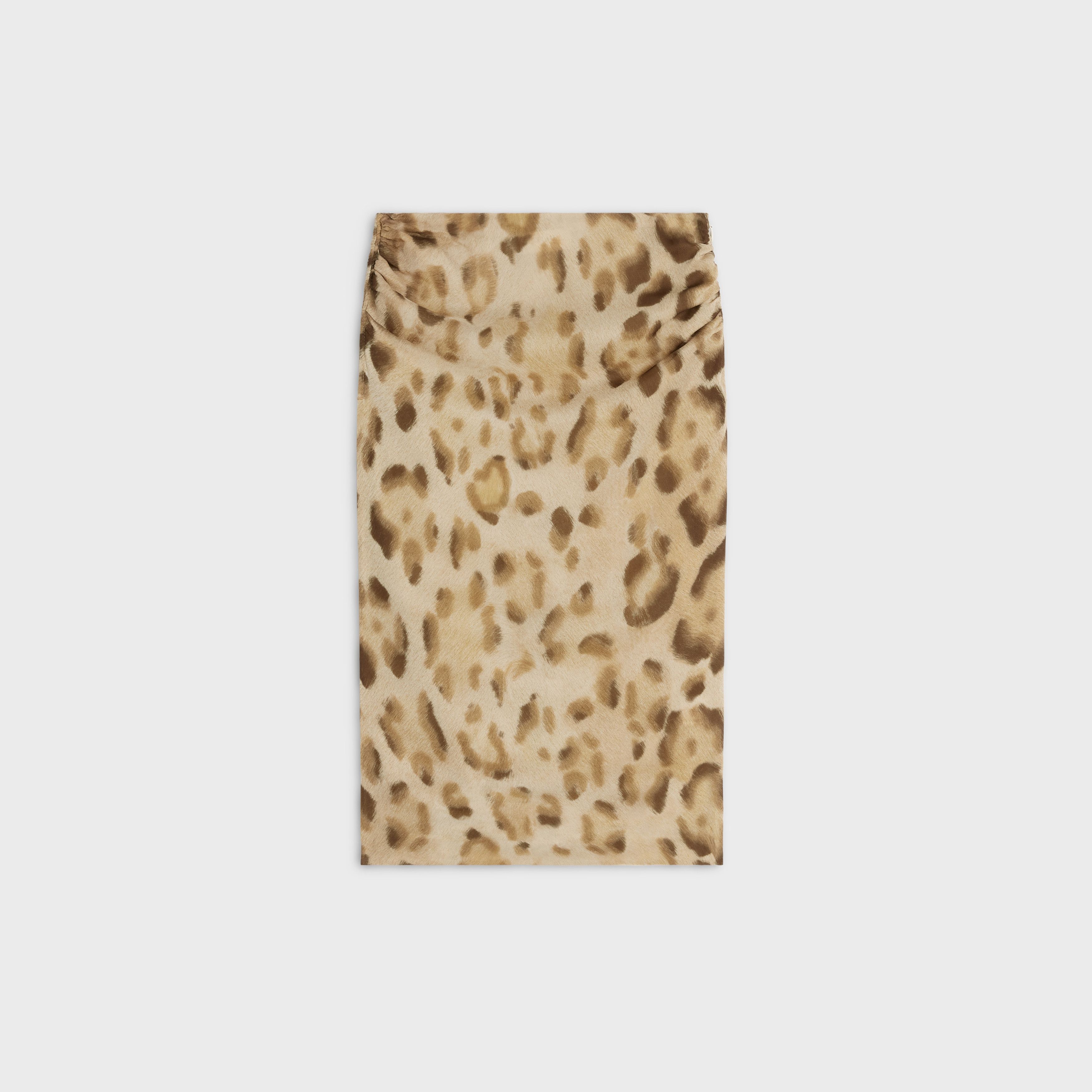 Celine o1bcso1str0824 Hobble Skirt In Muslin in Leopard Size 27" / US 4 / IT 40 - 1 Thumbnail