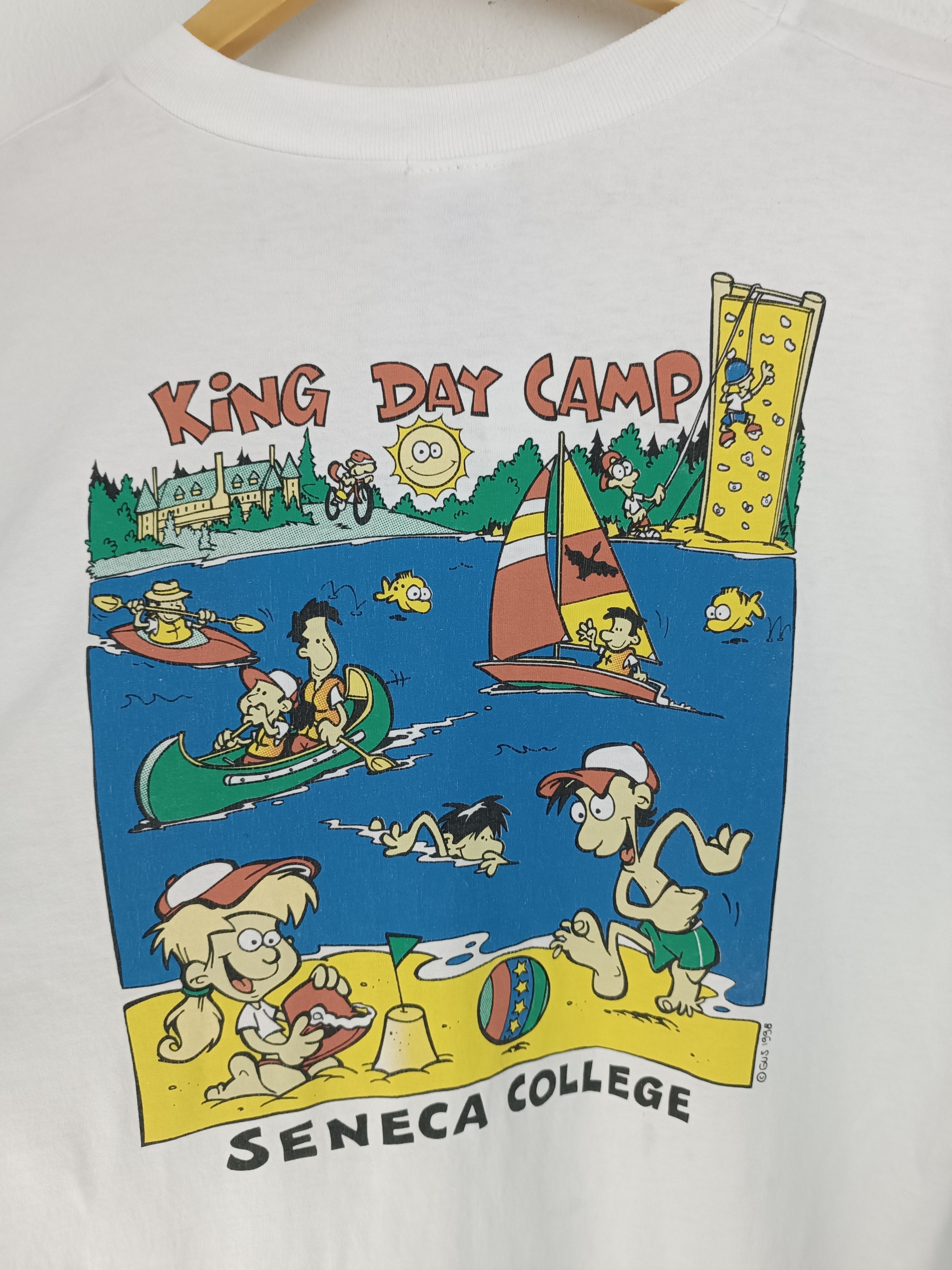 Vintage VINTAGE 90'S KING DAY CAMP SENECA COLLEGE TEE art humor Size US M / EU 48-50 / 2 - 16 Thumbnail