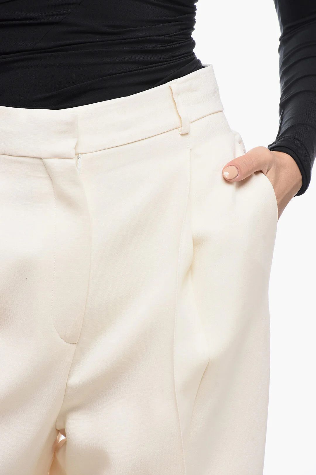 Dior o1mm0326 Wool High-Waist Pant in Beige Size 32" / US 10 / IT 46 - 3 Thumbnail