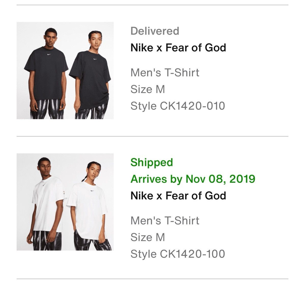 Fear of God × Nike Nike Fear of God shirt 2020 size Medium Size US M / EU 48-50 / 2 - 7 Thumbnail