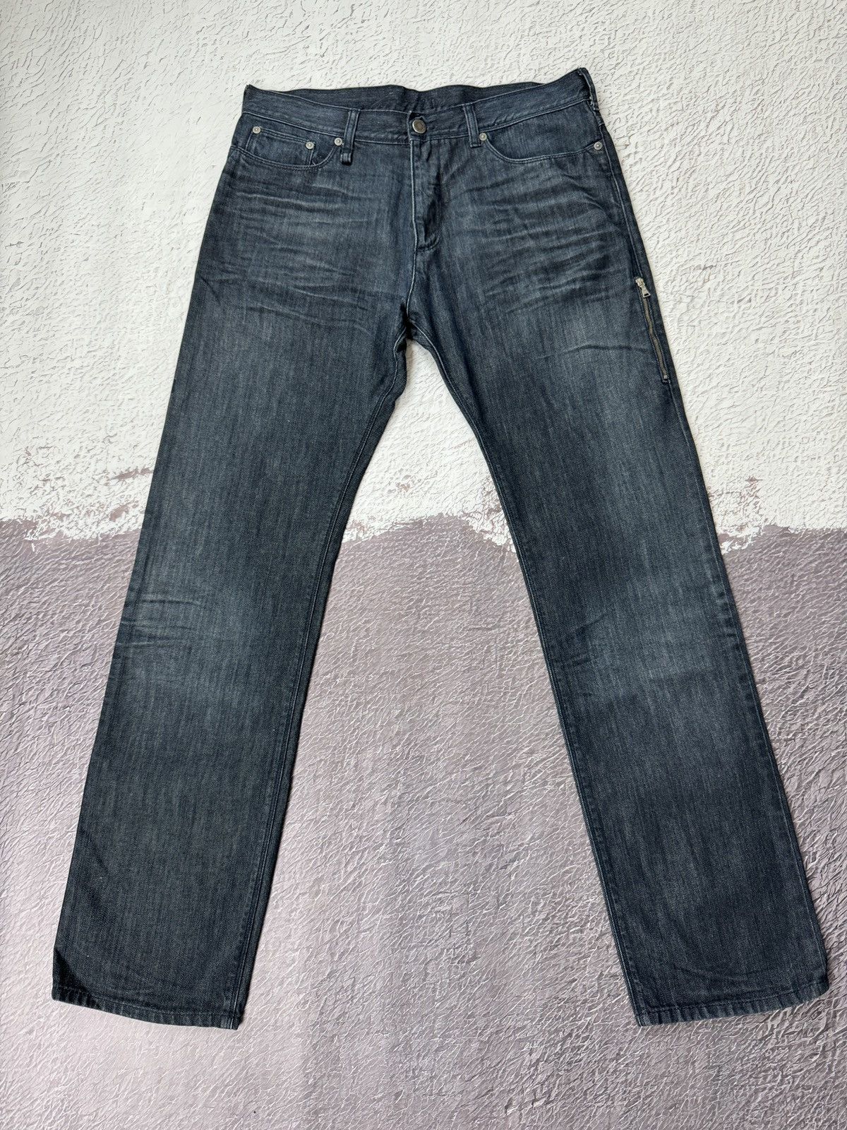 Neil Barrett Neil Barrett Indigo dark straight denim jeans zip pocket Size US 34 / EU 50 - 3 Thumbnail