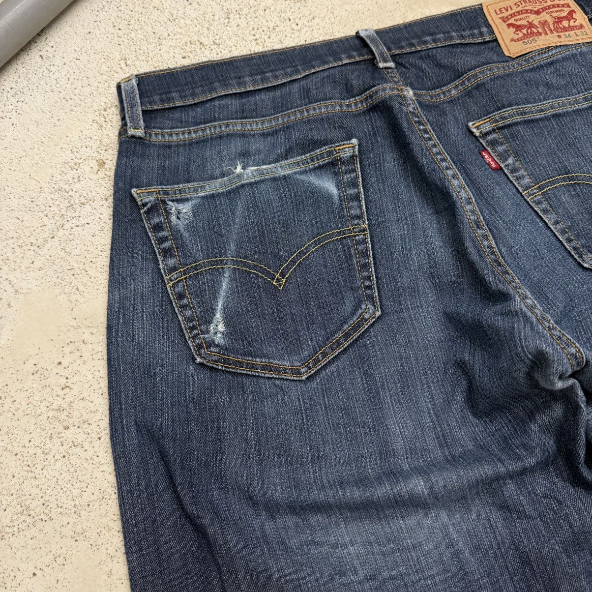 Levi's Levis 505 Modern Whisker Distressed Denim Pants Size US 34 / EU 50 - 12 Thumbnail
