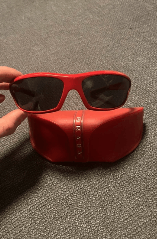 Prada PRADA Sunglasses Sport Red Tab Shield Mask Star FlameSymbole Size ONE SIZE - 4 Thumbnail