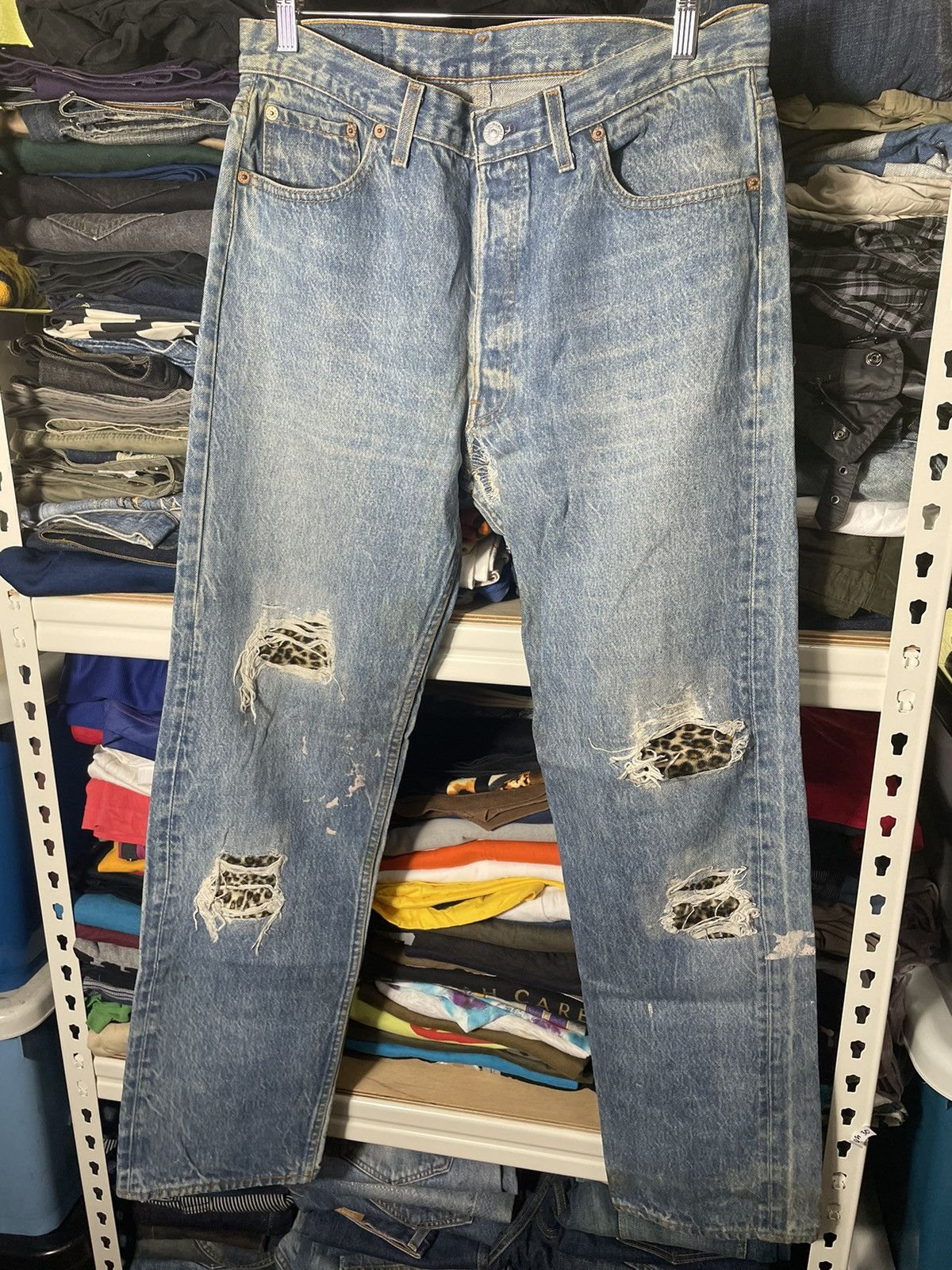 Levi's Vintage Distressed Levis 501 Jeans Size US 33 - 1 Thumbnail