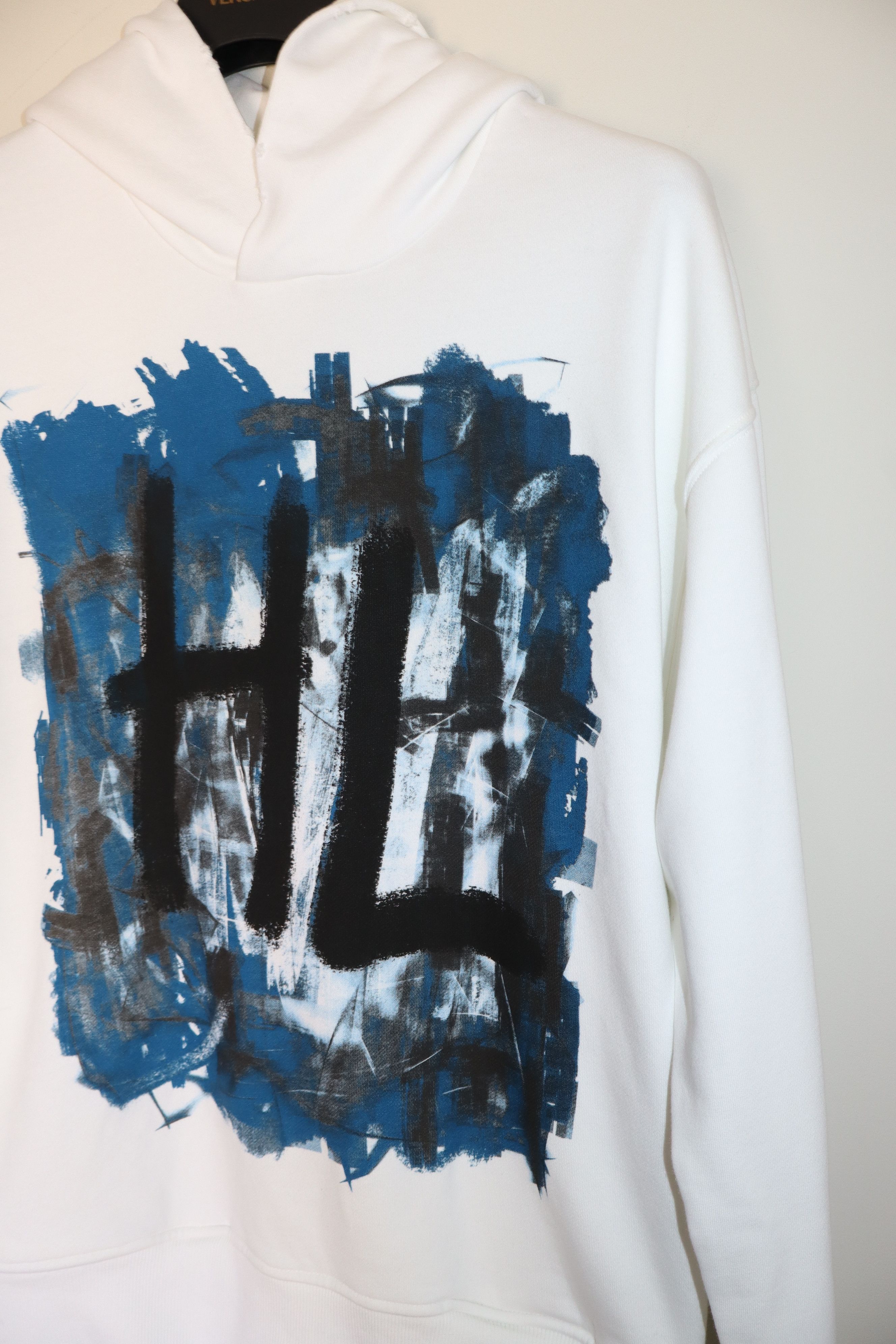 Helmut Lang White Scribble Hoodie Size US M / EU 48-50 / 2 - 2 Thumbnail