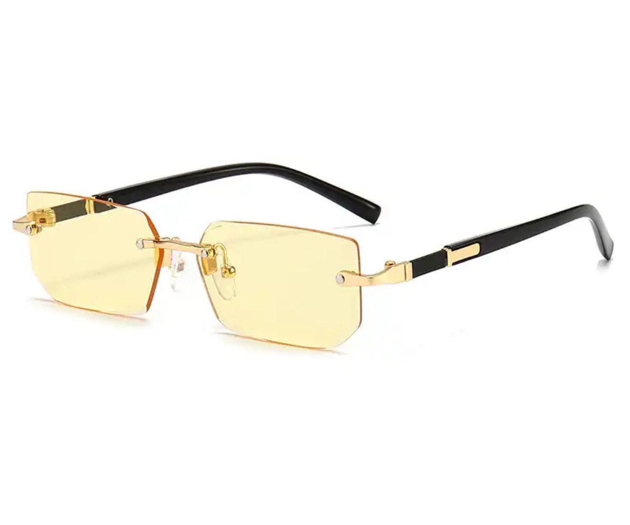 Electric Visual Yellow Lens Rimless Square Sunglasses Size ONE SIZE - 2 Thumbnail