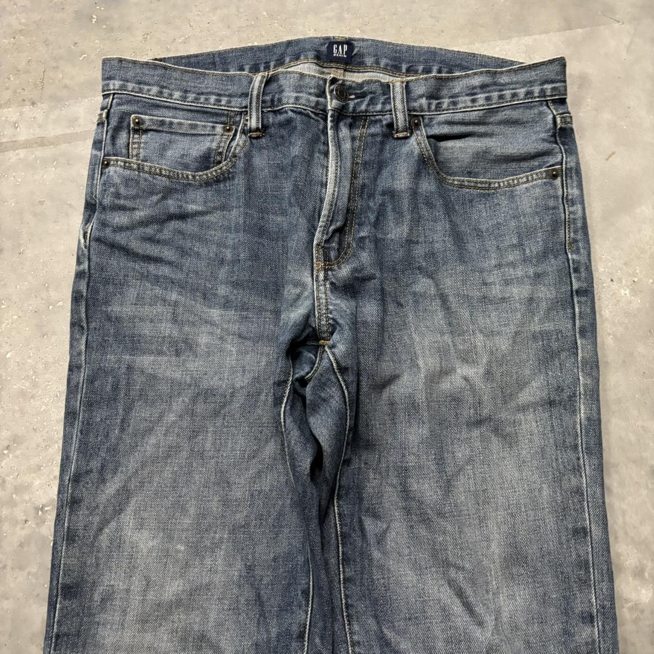 Japanese Brand × Vintage Crazy Vintage Y2K/2000s Grunge Dark Wash Bootcut Essential Denim Jeans! Size US 34 / EU 50 - 5 Thumbnail