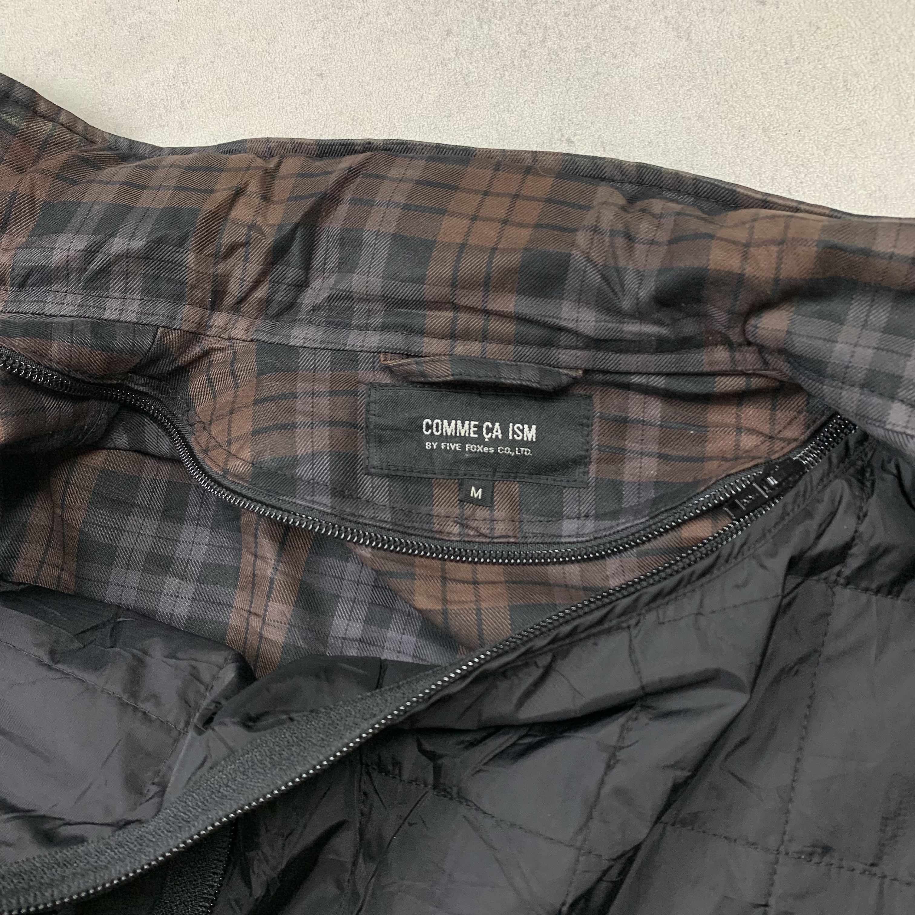 Comme Ca Ism Hunting Jacket Multi Pocket Plaid Utility