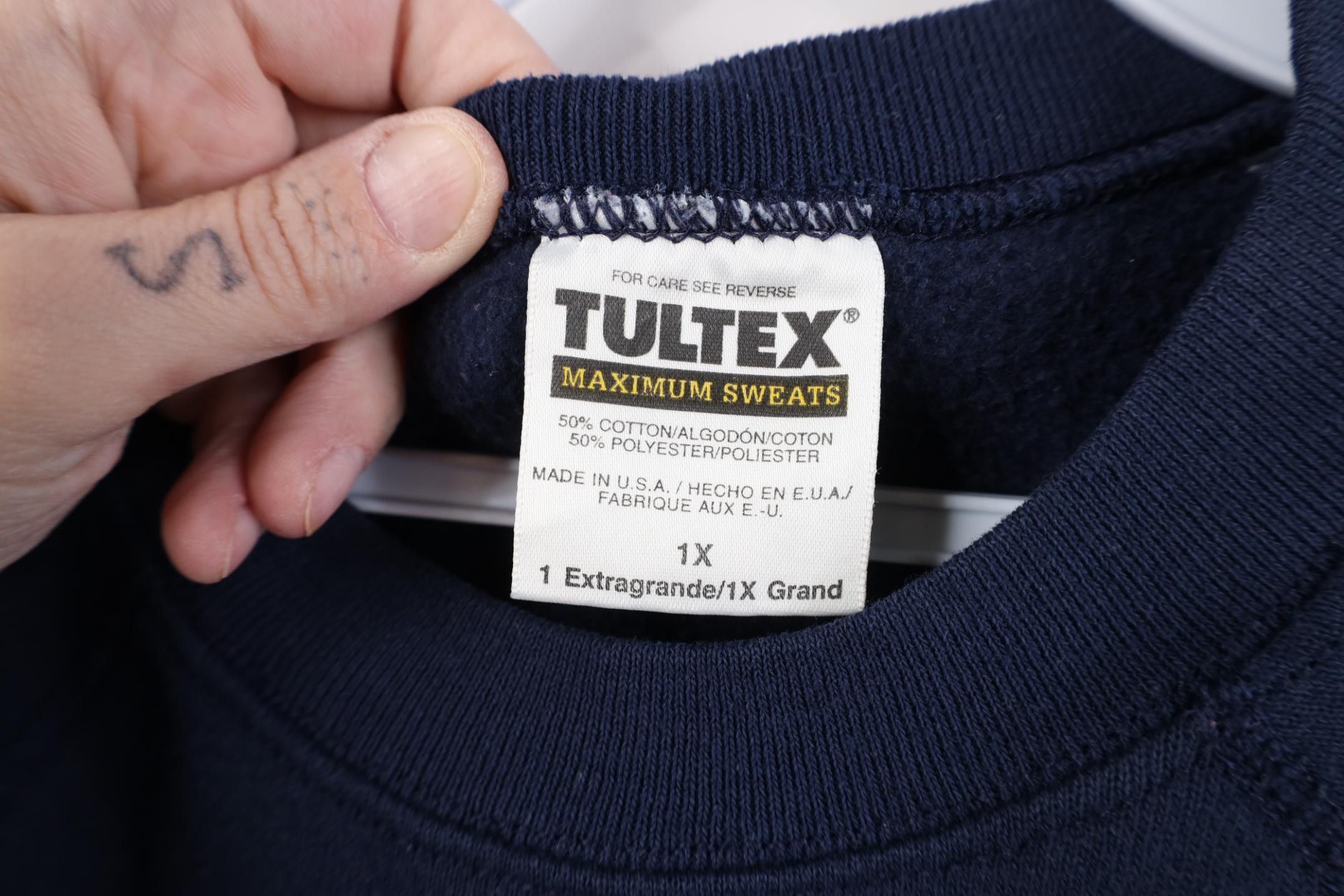 Vintage Vintage 90s Streetwear Raglan Crewneck Sweatshirt Blue USA Size XL / US 12-14 / IT 48-50 - 9 Thumbnail