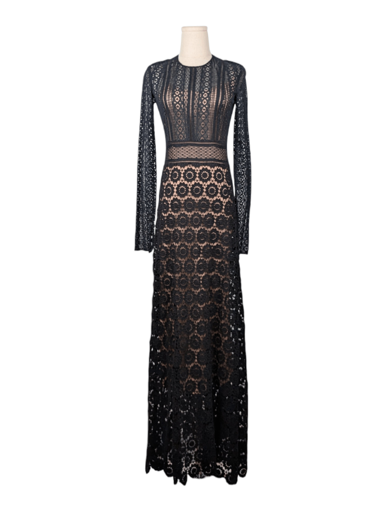 Theory Theory Black Cotton Mesh Long Dress Size XXS / US 00 / IT 34 - 1 Thumbnail