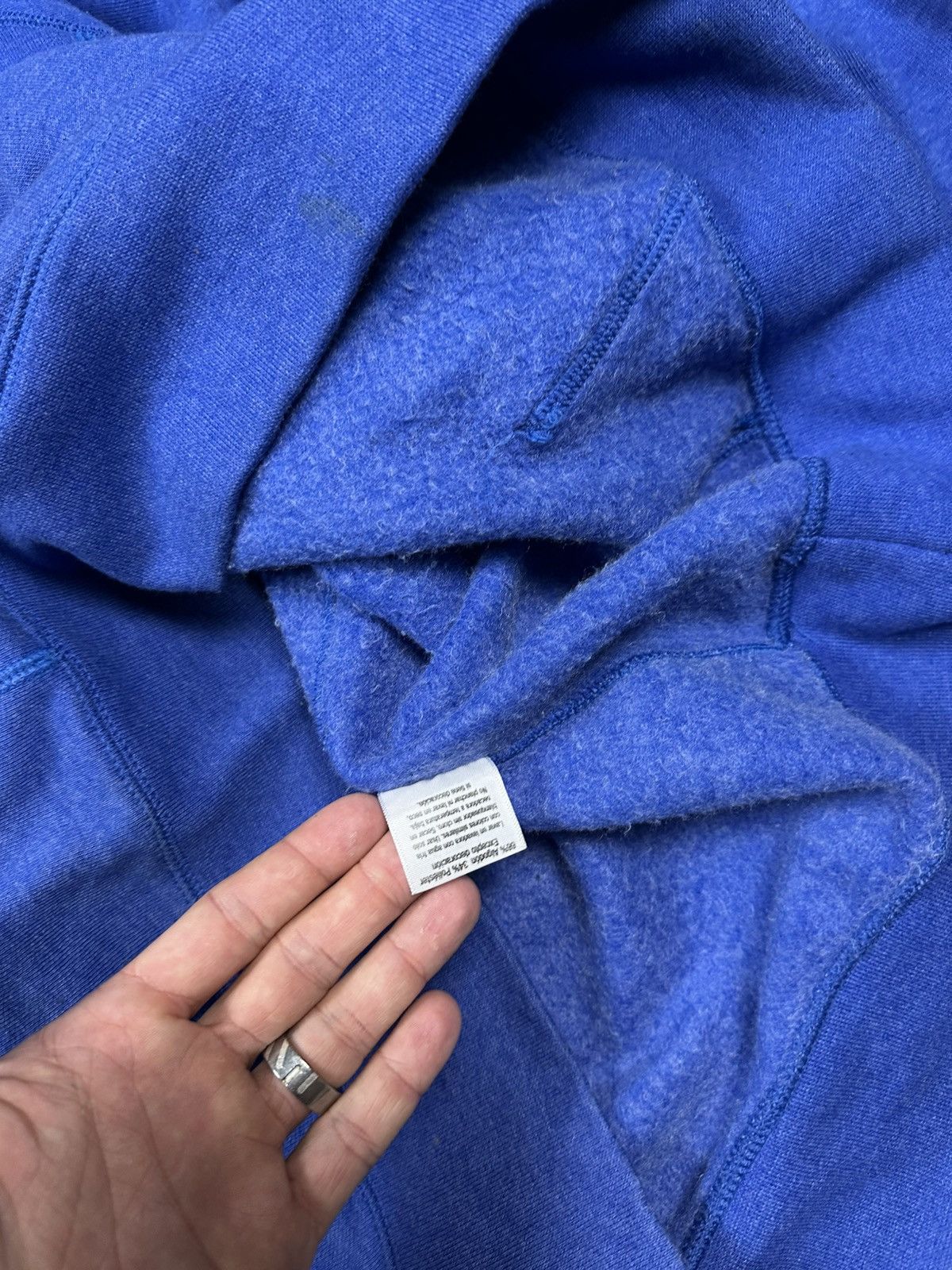 Russell Athletic Vintage Y2K Russell Athletic Premium Fleece Blank Hoodie Size US L / EU 52-54 / 3 - 12 Thumbnail
